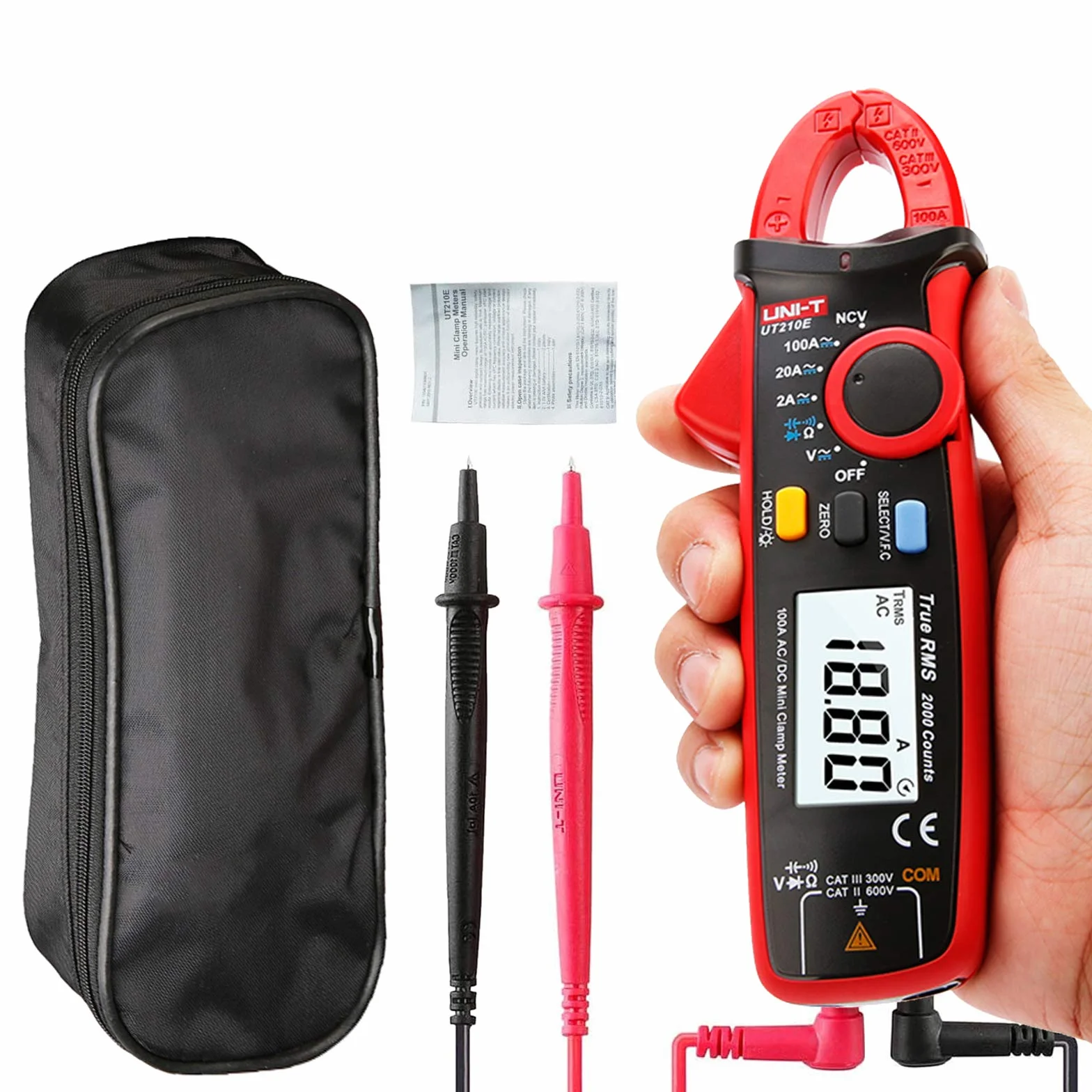 UNI-T UT210E Mini Pince Numérique Ordinateur de poche Vrai RMS AC DC Testeur Résistance Capacitance