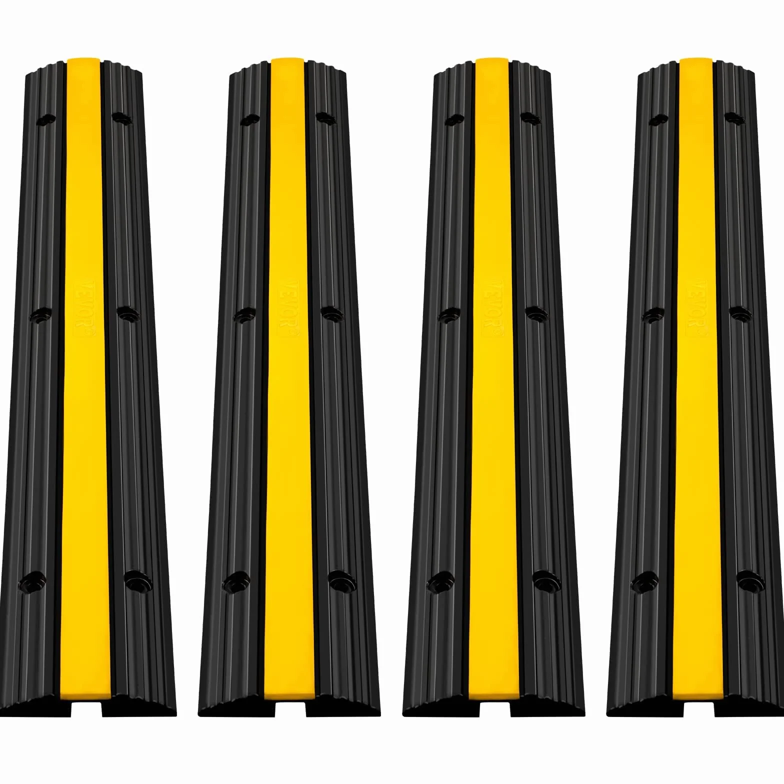 VEVOR Lot de 4 rampes de protection de câble en caoutchouc à 1 canal, capacité de charge 8 164,7 kg