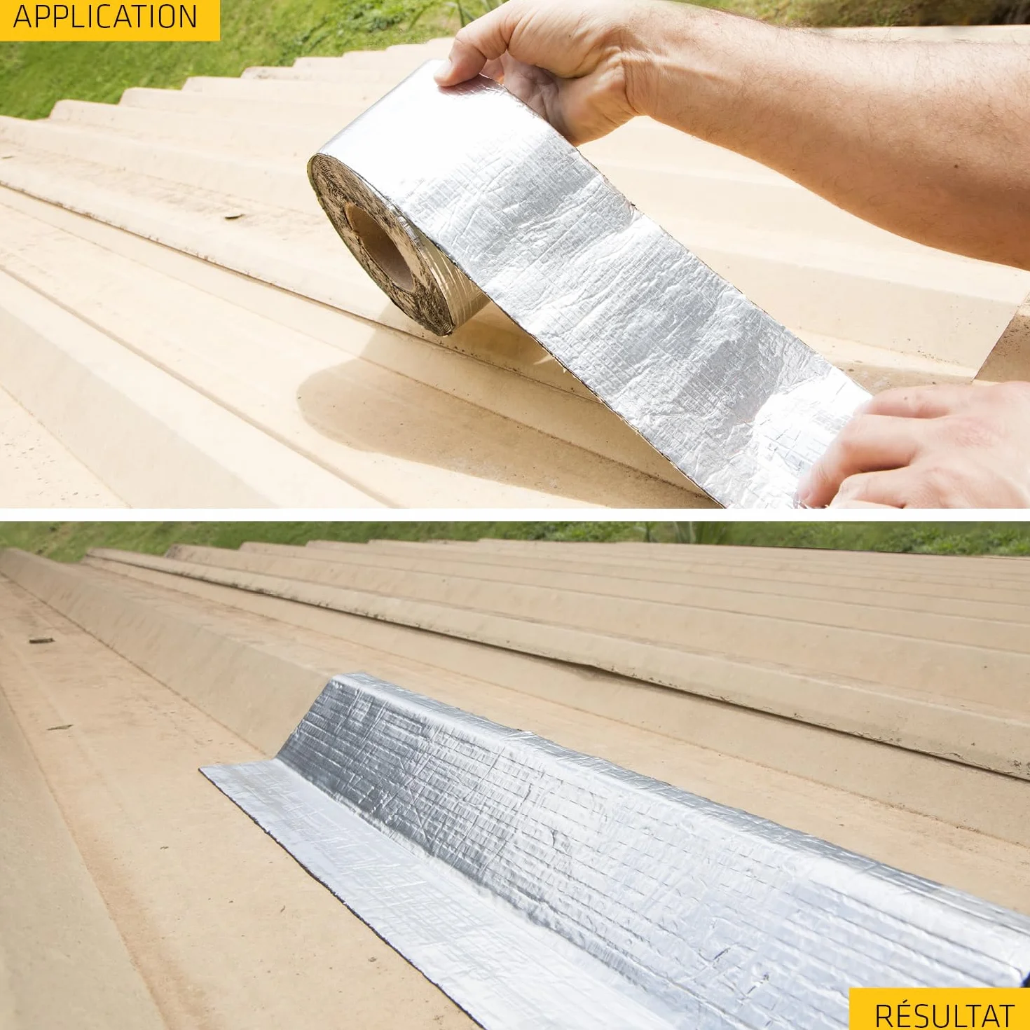 SIKA Multiseal Bande d'étanchéité autocollante 300mm x 10m Terre Cuite Résistant aux UV