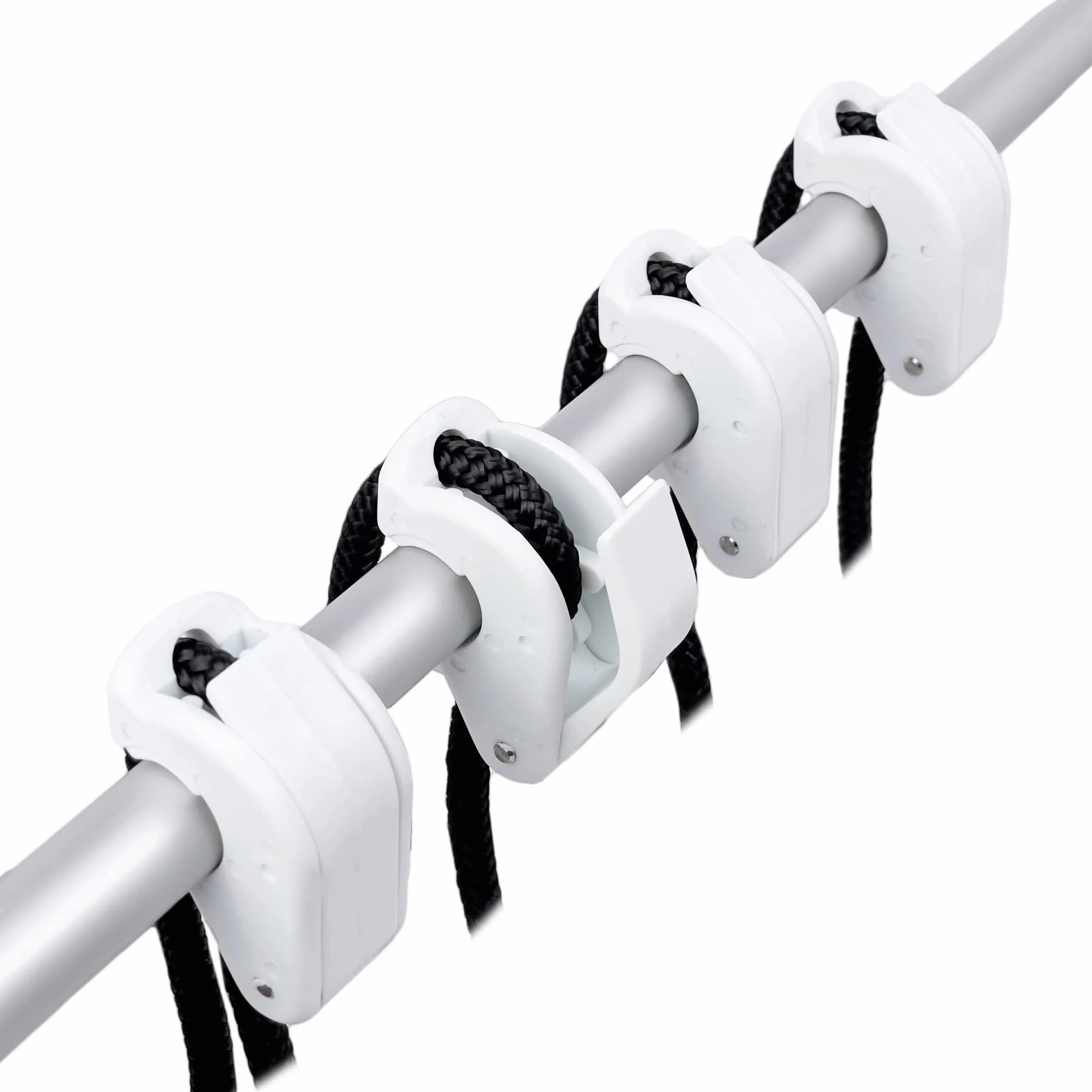 GATE14® Clips 4 Pcs Fixation Pare-battages Balcons Ligne Ø Max 8 mm