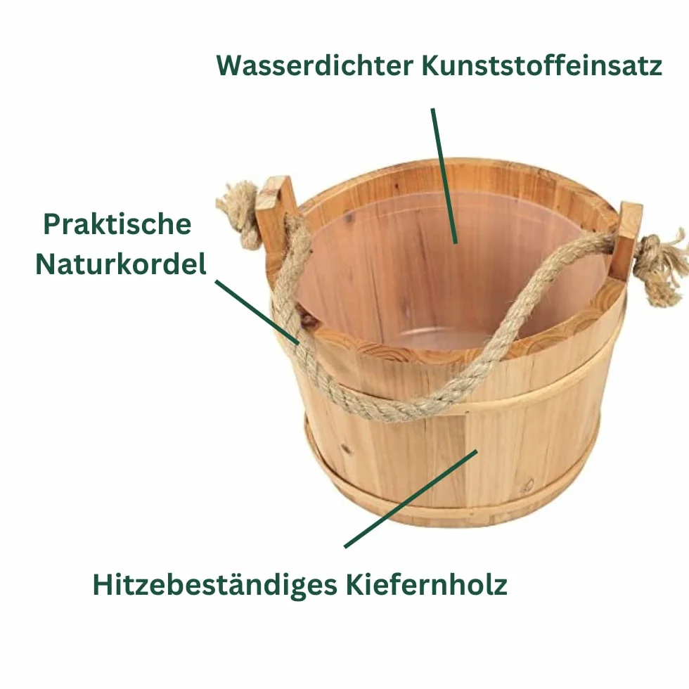 Croll & Denecke Seau en bois pour sauna Diamètre 28 cm