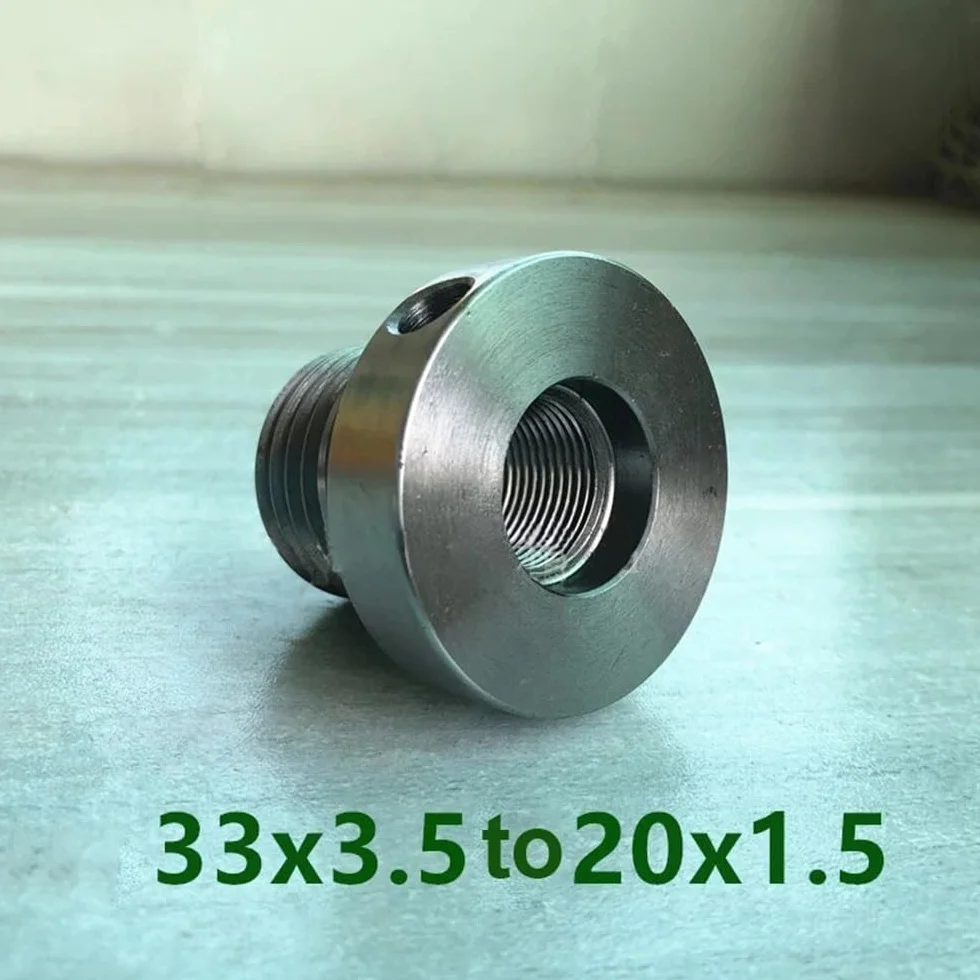 Adaptateur d'insert de mandrin M33 x 3,5 à M20 x 1,5 pour tour à bois