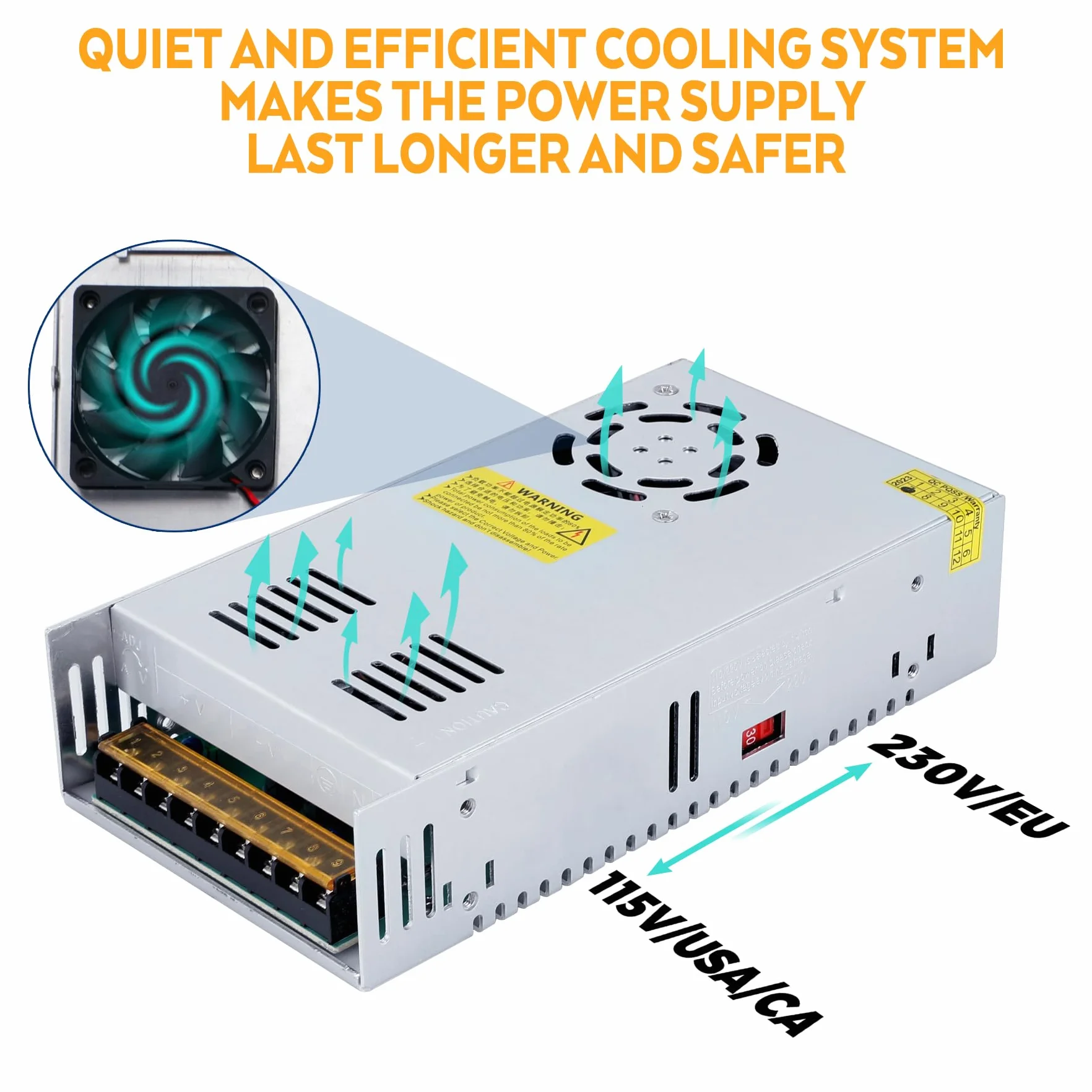Alimentation De Puissance 48V 10A 480W Convertisseur de Commutation 110/220V AC to DC