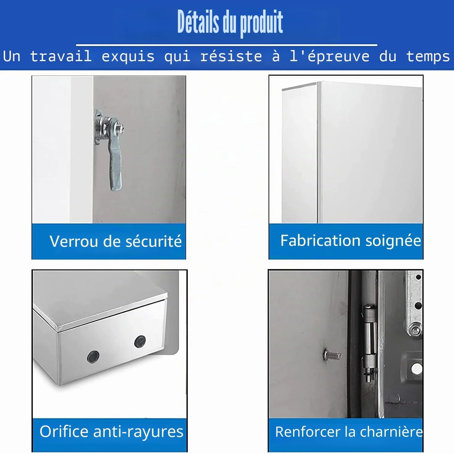 Boîte de Jonction Extérieure Acier Inoxydable Imperméable 40x30x16CM