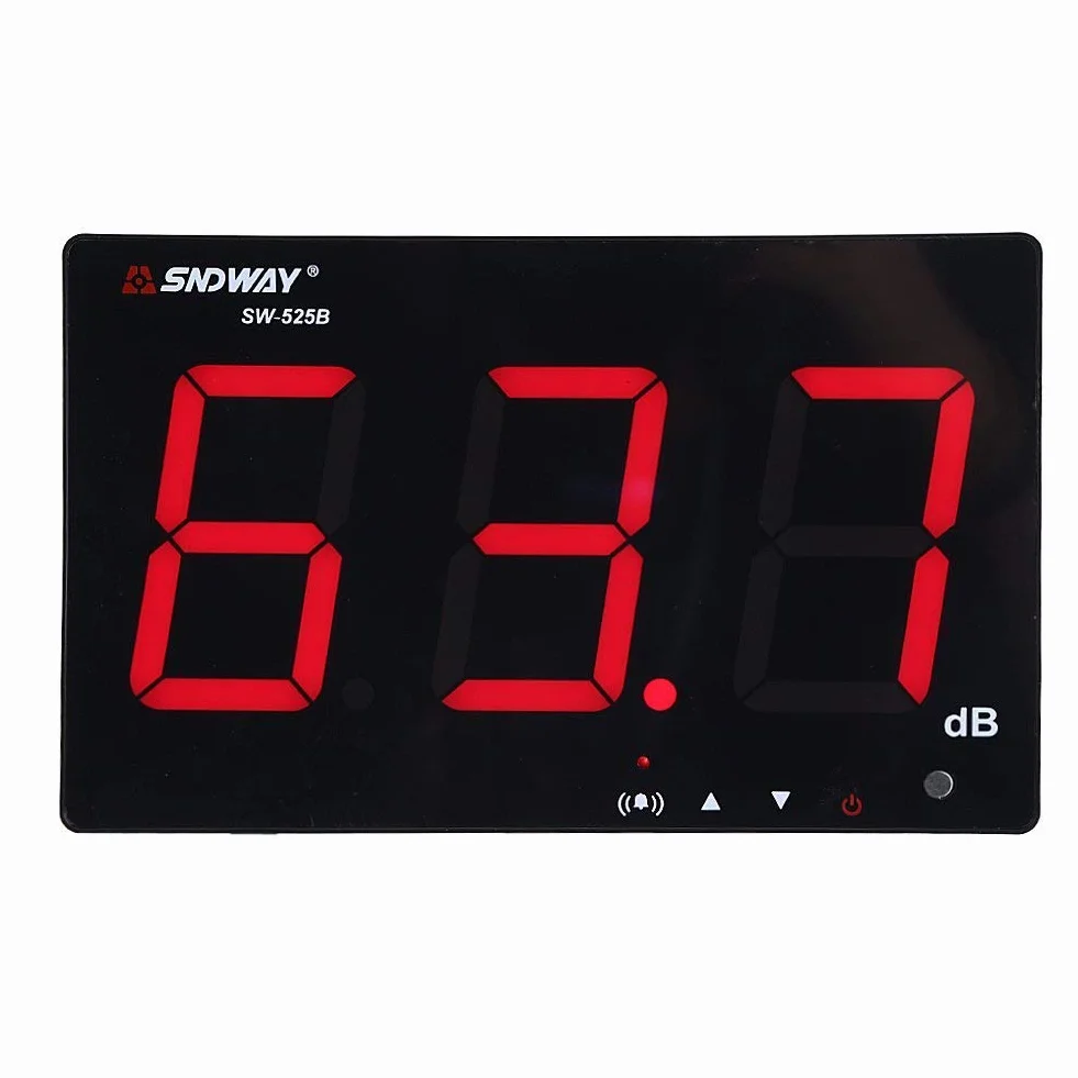 Sonomètre 30~130 dB écran LCD 9,6" SW-525B mesure du bruit avec alarme