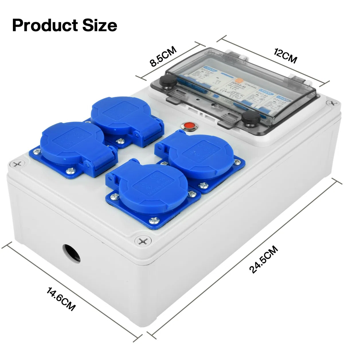 Coffret Électrique de Chantier 230 V IP67 Répartiteur Mural 16 A