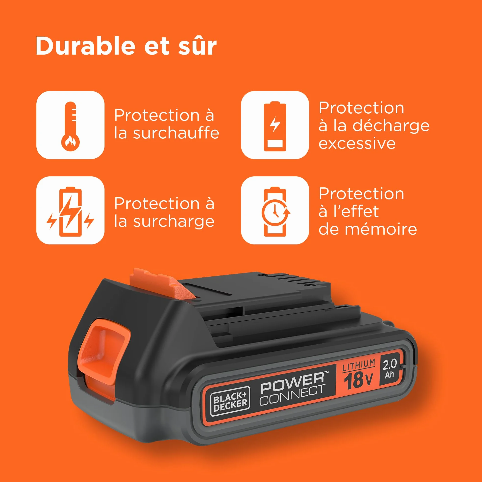 BLACK+DECKER 18V Li-ion 2.0Ah Battery BL2018-XJ