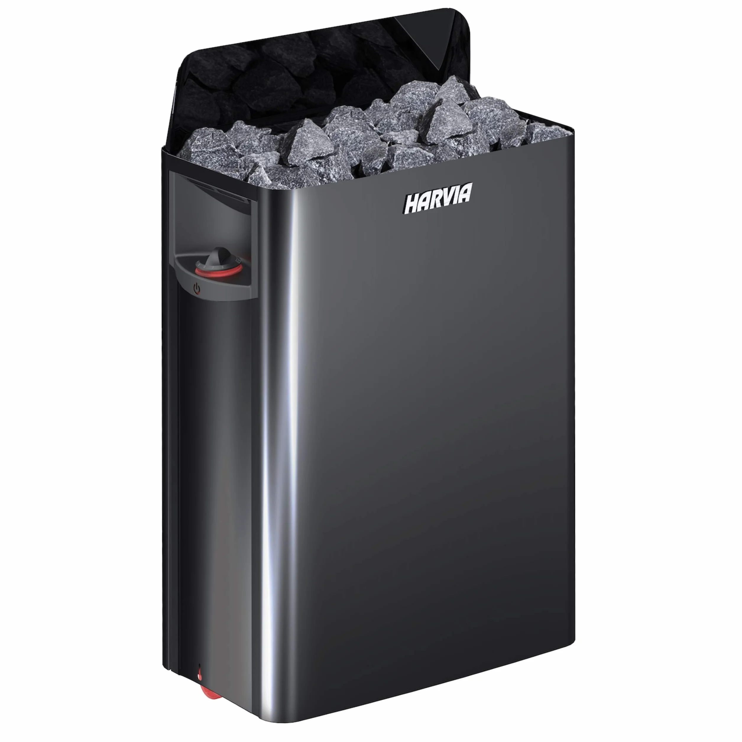 Harvia The Wall Black Steel Poêle pour sauna 6 kW avec unité de commande intégrée