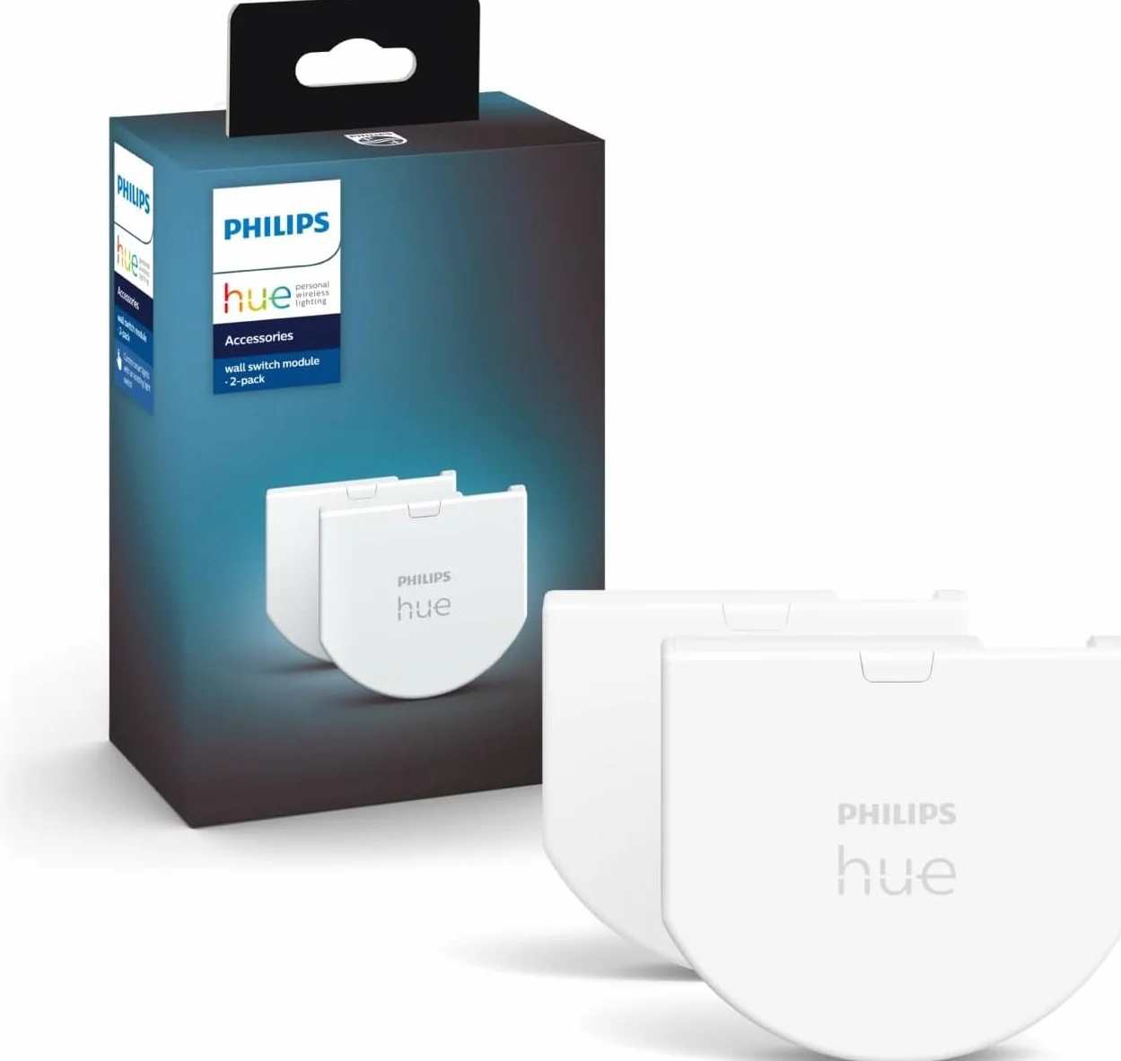 Philips Hue Module d'interrupteur mural Pack de 2 Blanc compatibile Alexa Google Assistant Apple HomeKit