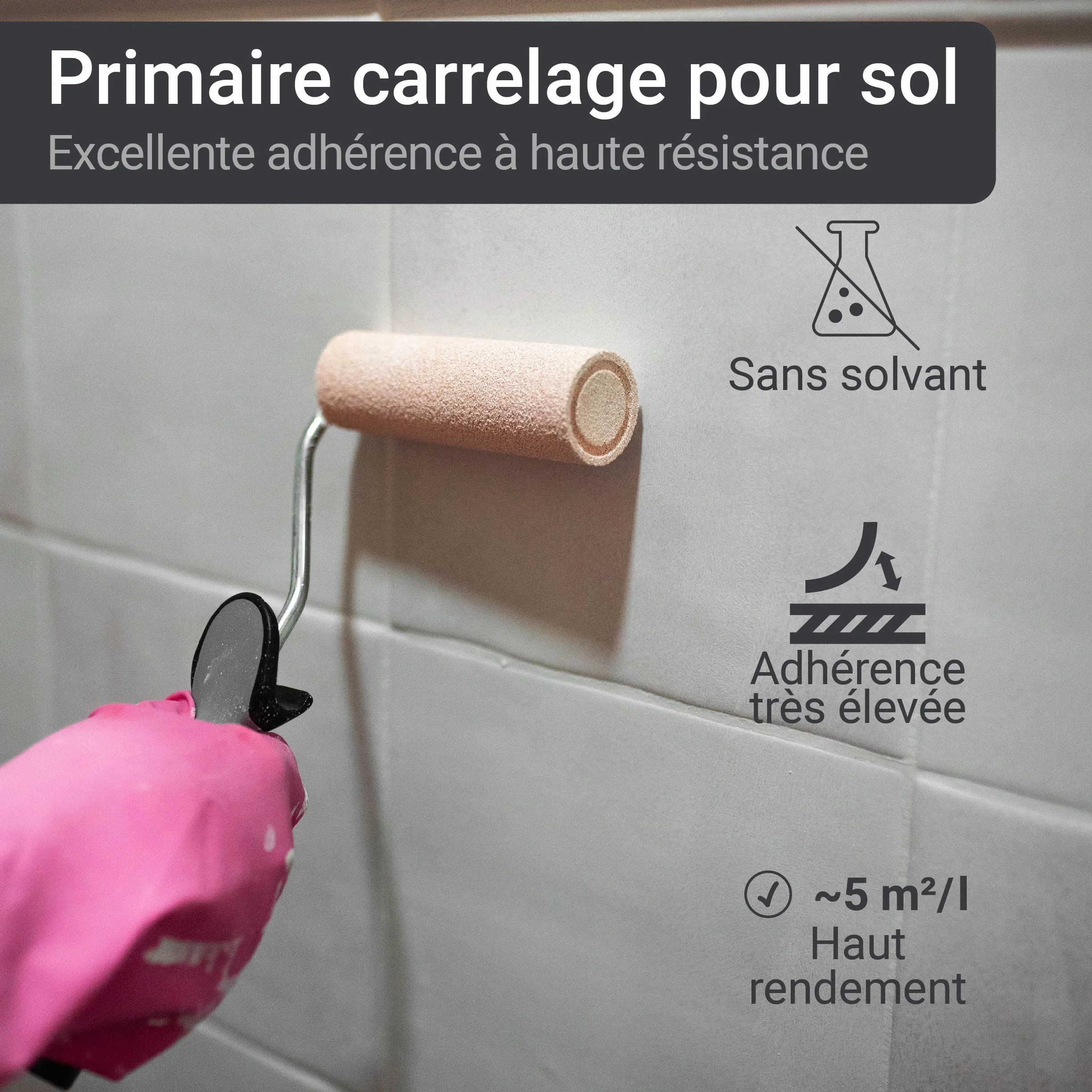 WO-WE Primaire carrelage sol extérieur intérieur haut accrochage W708-2,5KG