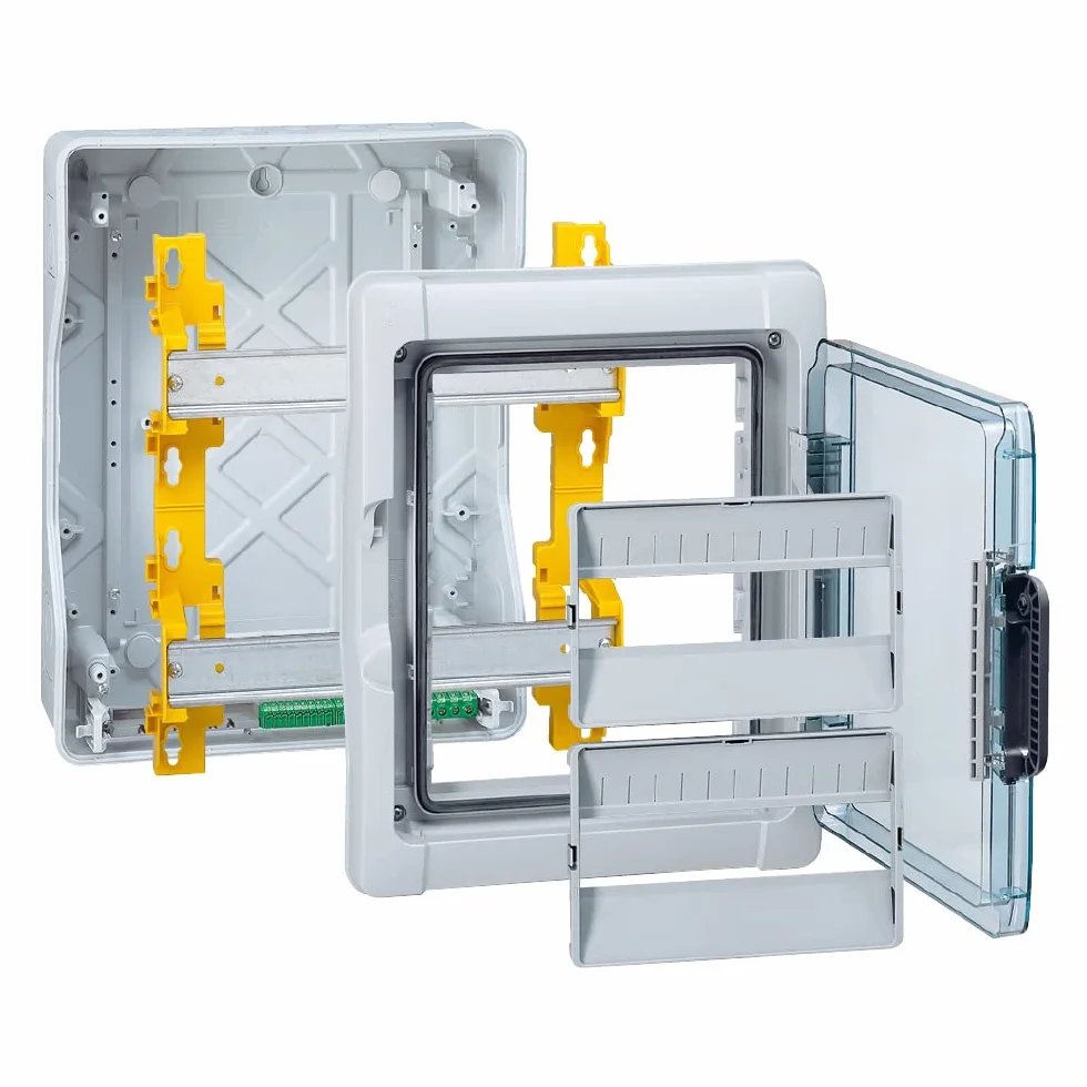 Legrand Plexo Boîte à fusibles en saillie IP65 IK09 1 rangée 12 modules 282 x 340 x 141 mm