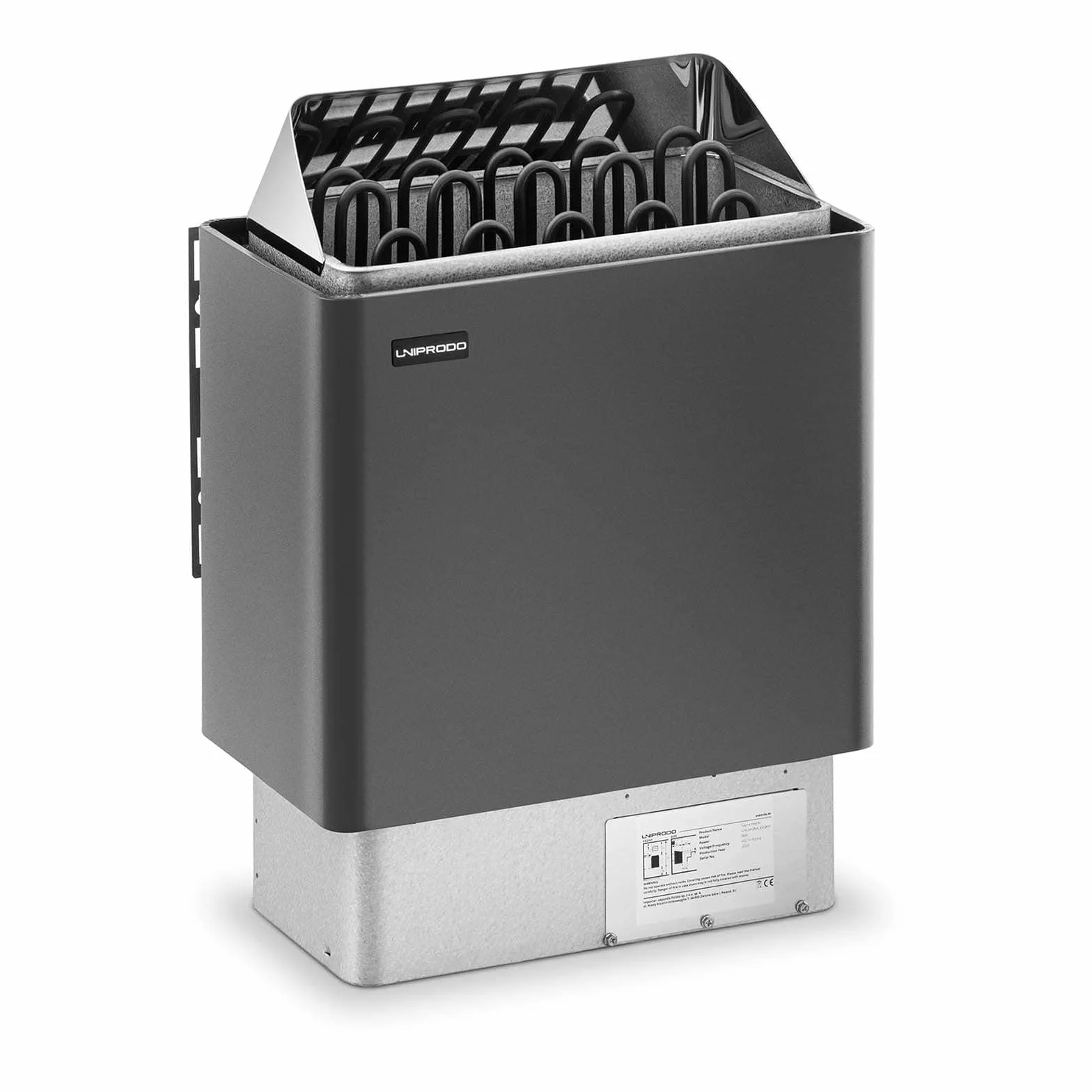 Poêle Radiateur Électrique Sauna Chaleur Sèche UNI_SAUNA_G9.0KW 9-13 m³ 30-110°C 10 kg Aluminium Zinc