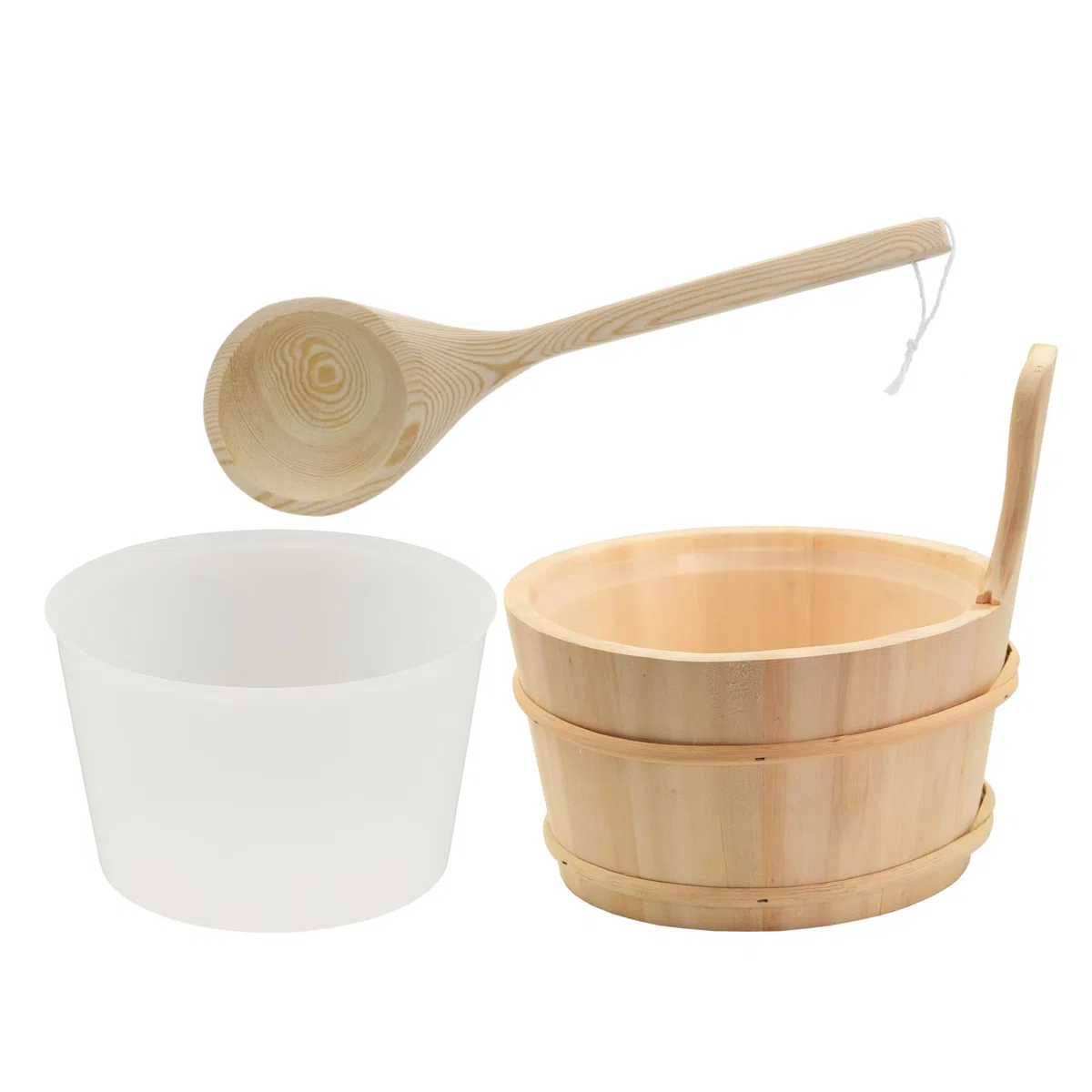 HAF Seau de sauna Espe 4 litres insert louche 40 cm pin résistant humidité Allemagne
