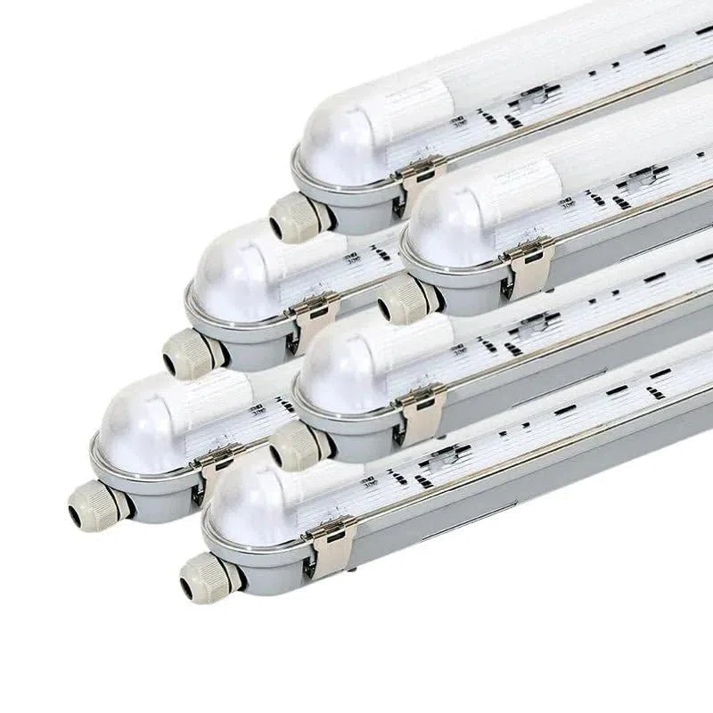 SILAMP Réglette étanche 150 cm IP65 Tube LED T8 Boitier vide Pack de 6
