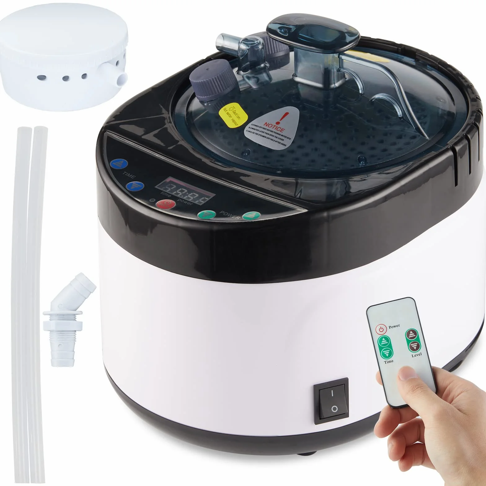Cuiseur vapeur 4 L générateur vapeur portable acier inoxydable minuterie affichage