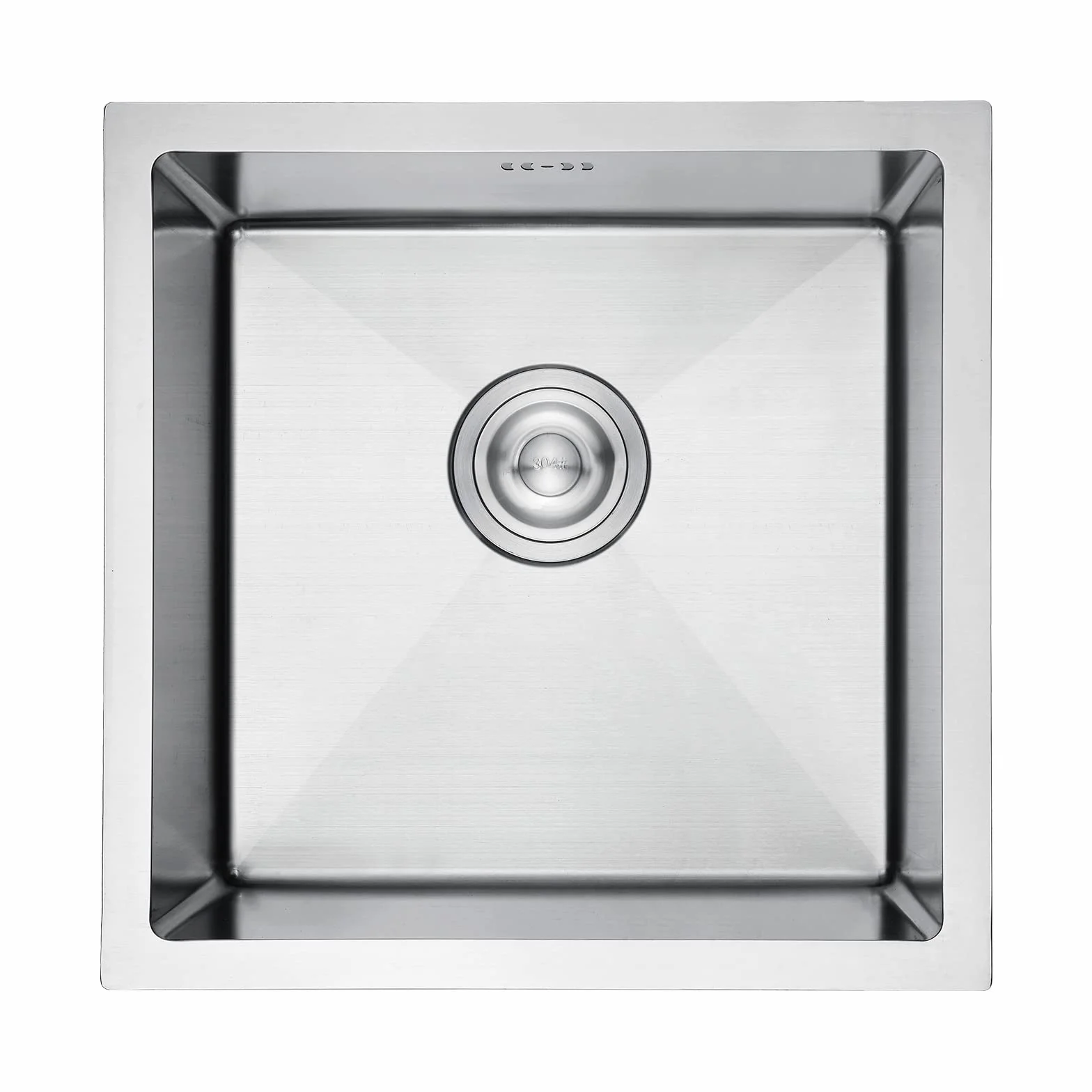 Ibergrif M84040 Évier de Cuisine 1 Bac Acier Inoxydable 40x40 cm Argent