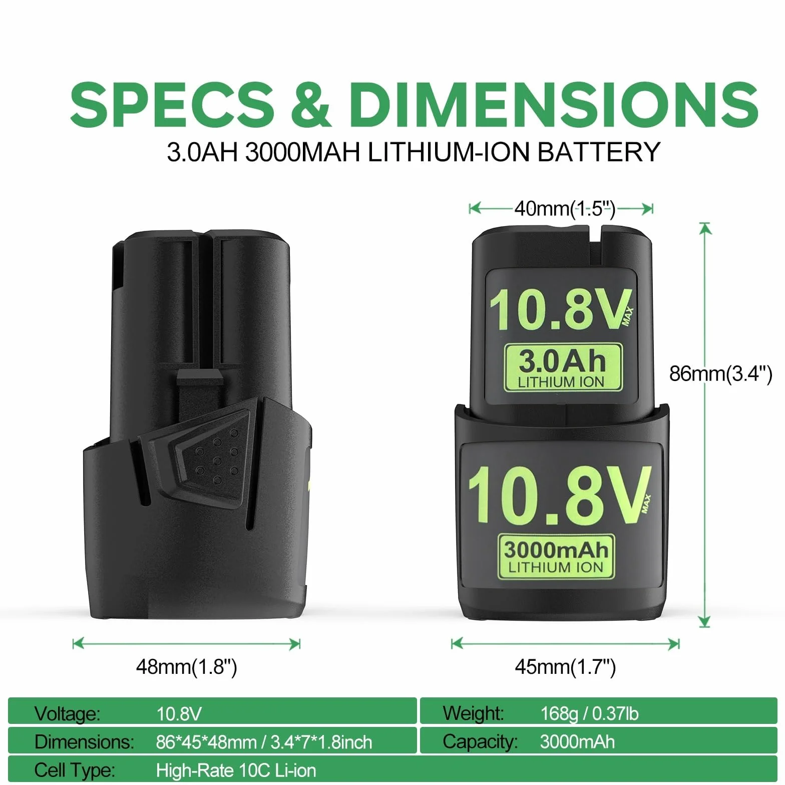 Stihl AS2 10.8V 3Ah Batterie de Remplacement pour GTA26 GTA40 HSA26