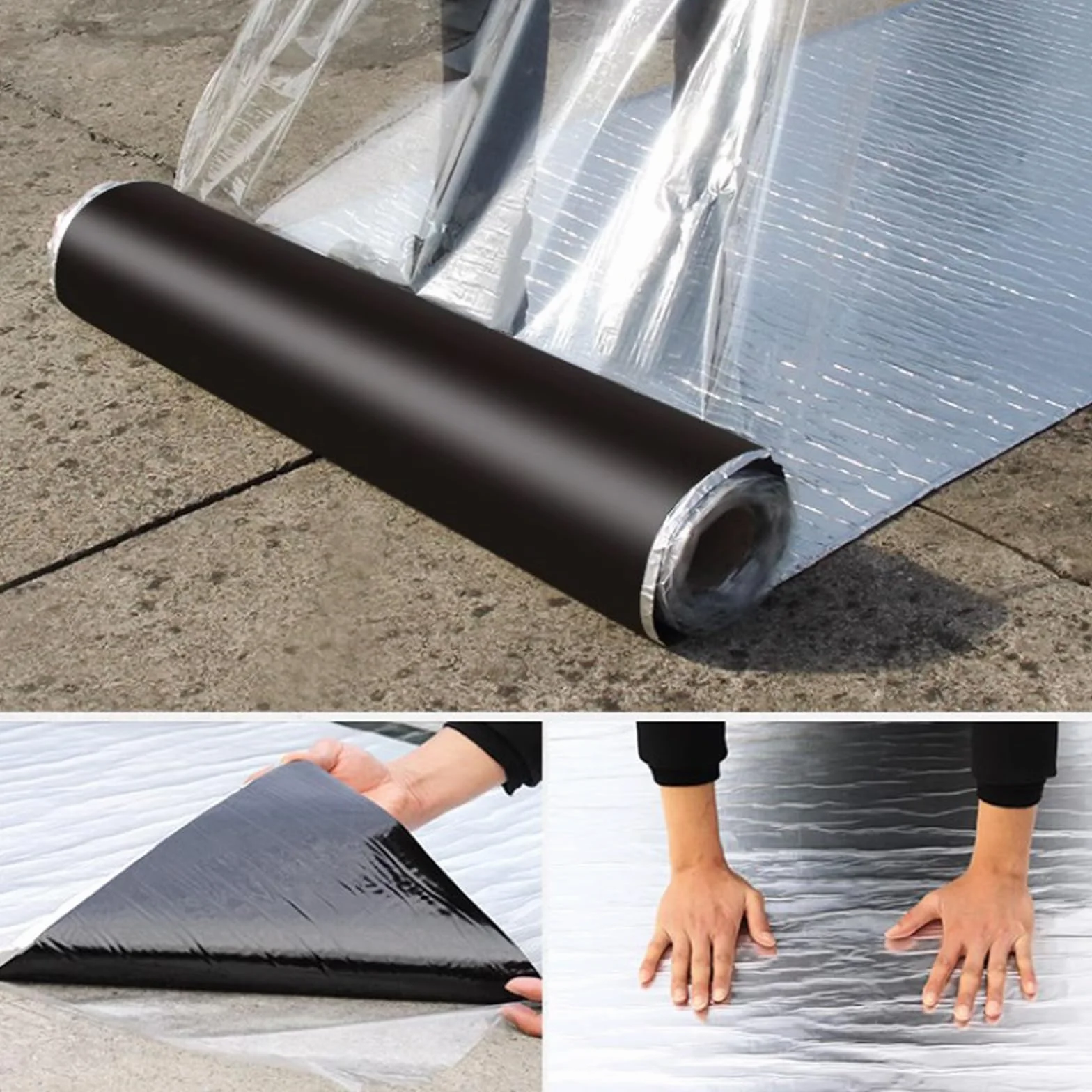 Bande Autocollante Bitume 20x500cm Ruban Réparation Étanche Fuite d'Eau Toiture