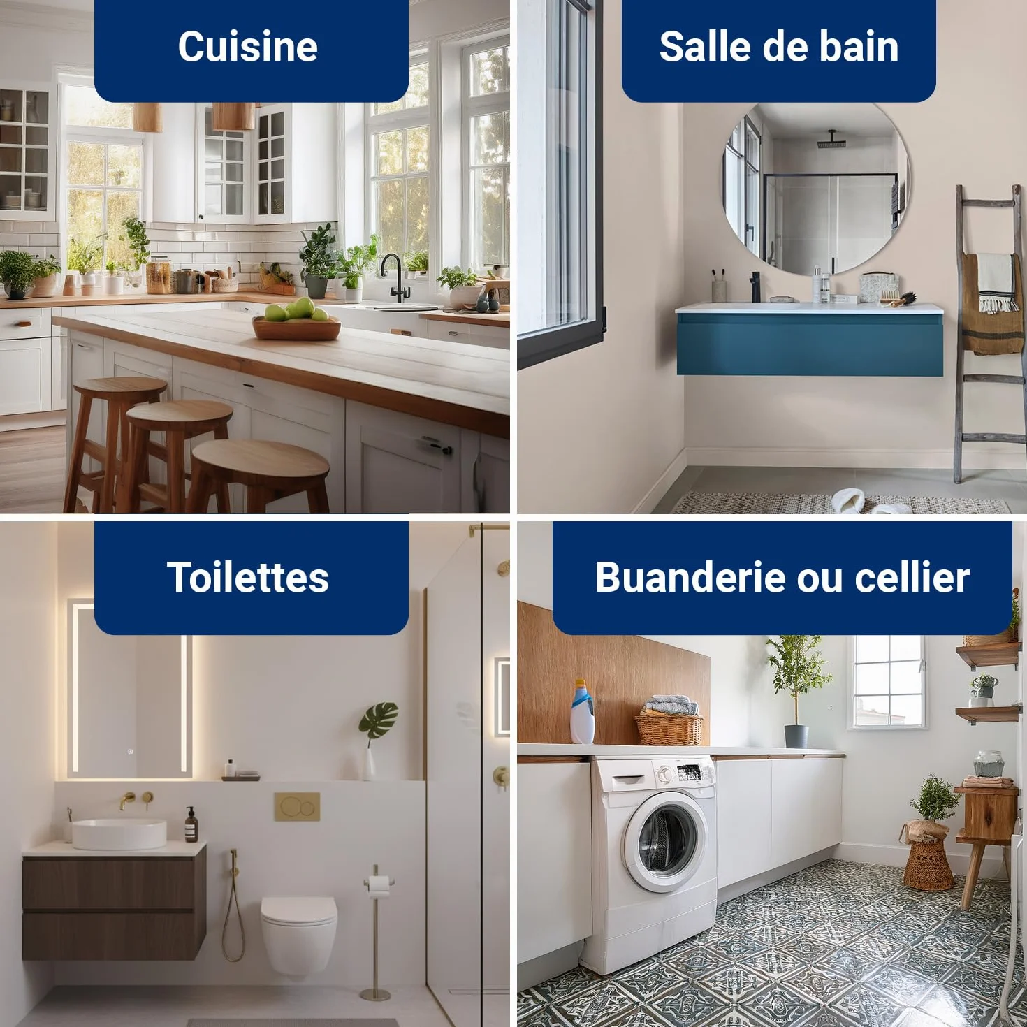 RIPOLIN Sous-Couche Anti-Humidité Intérieur 2,5L Blanc Mat