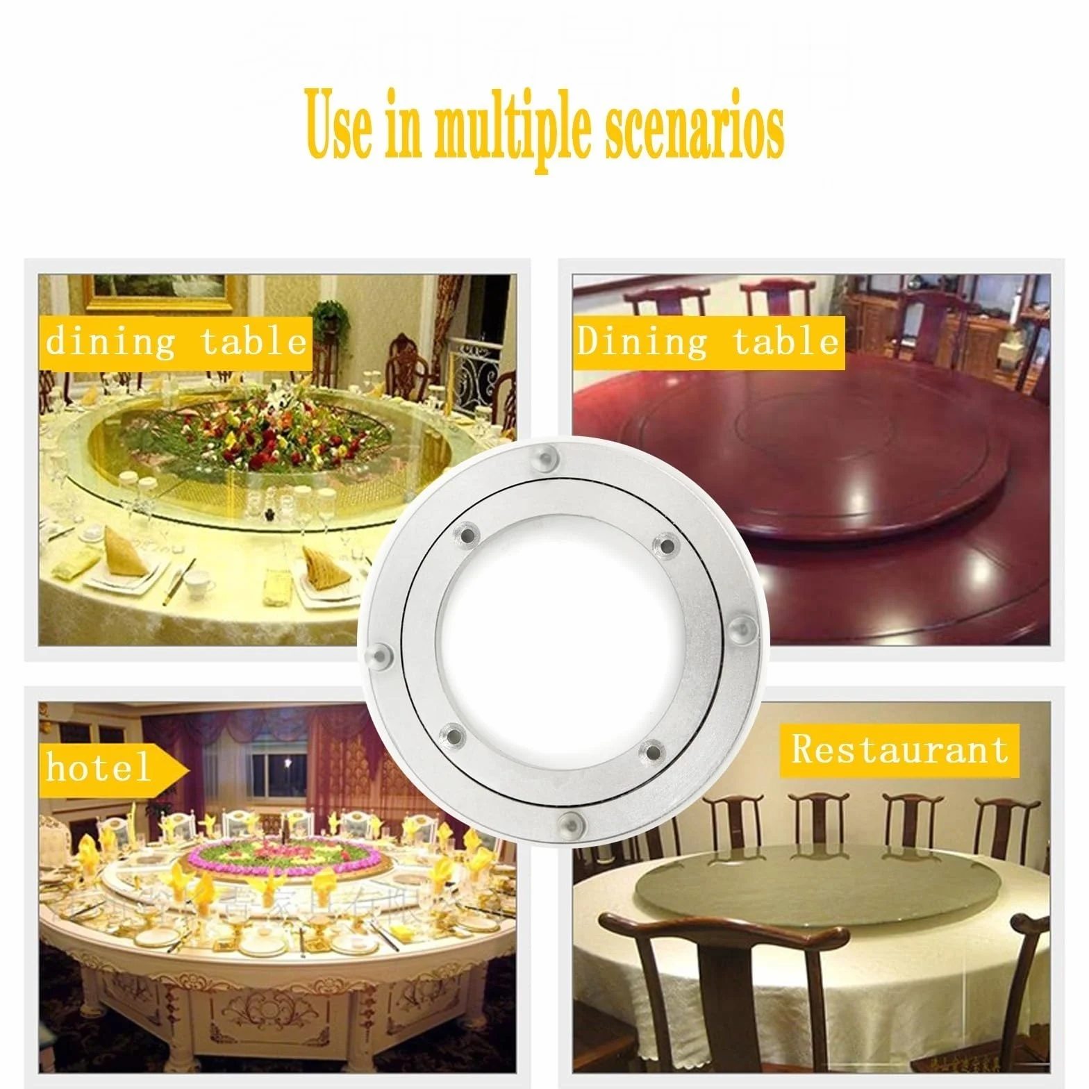 Plateau Tournant De Table 30-70cm Roulement À Bille Rotatif 360° Lisse Base Pivotante