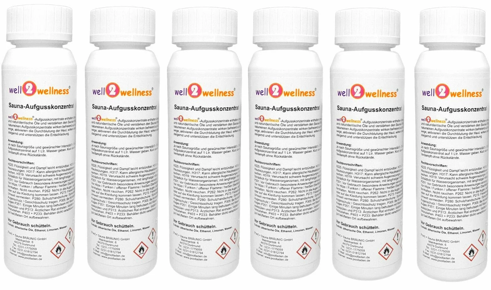 well2wellness Sauna Infusion Les Classiques 6 x 125 ml