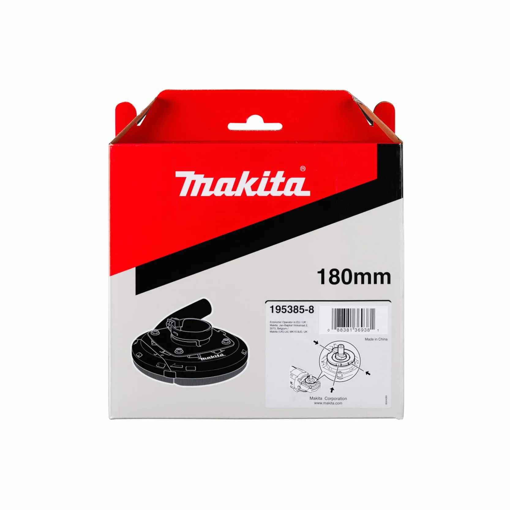 MAKITA Carter de meule du capteur de poussiere 180 mm