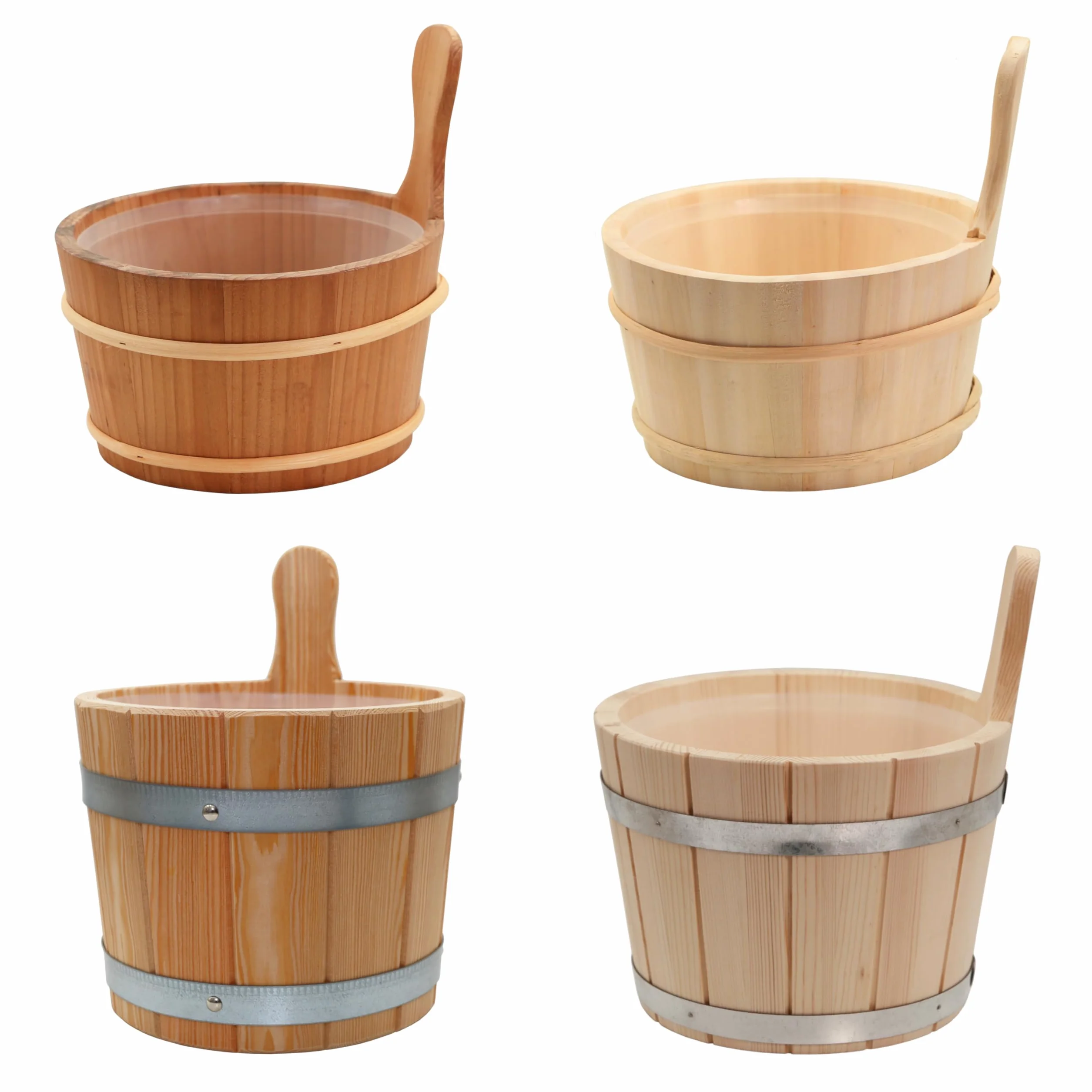 HAF Seau de sauna Espe 4 litres insert louche 40 cm pin résistant humidité Allemagne