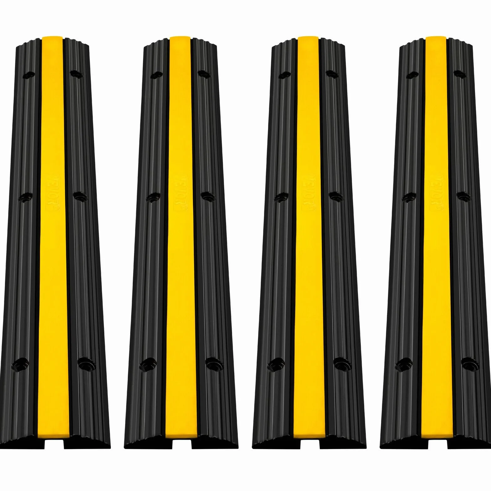 VEVOR Lot de 4 rampes de protection de câble en caoutchouc à 1 canal, capacité de charge 8 164,7 kg