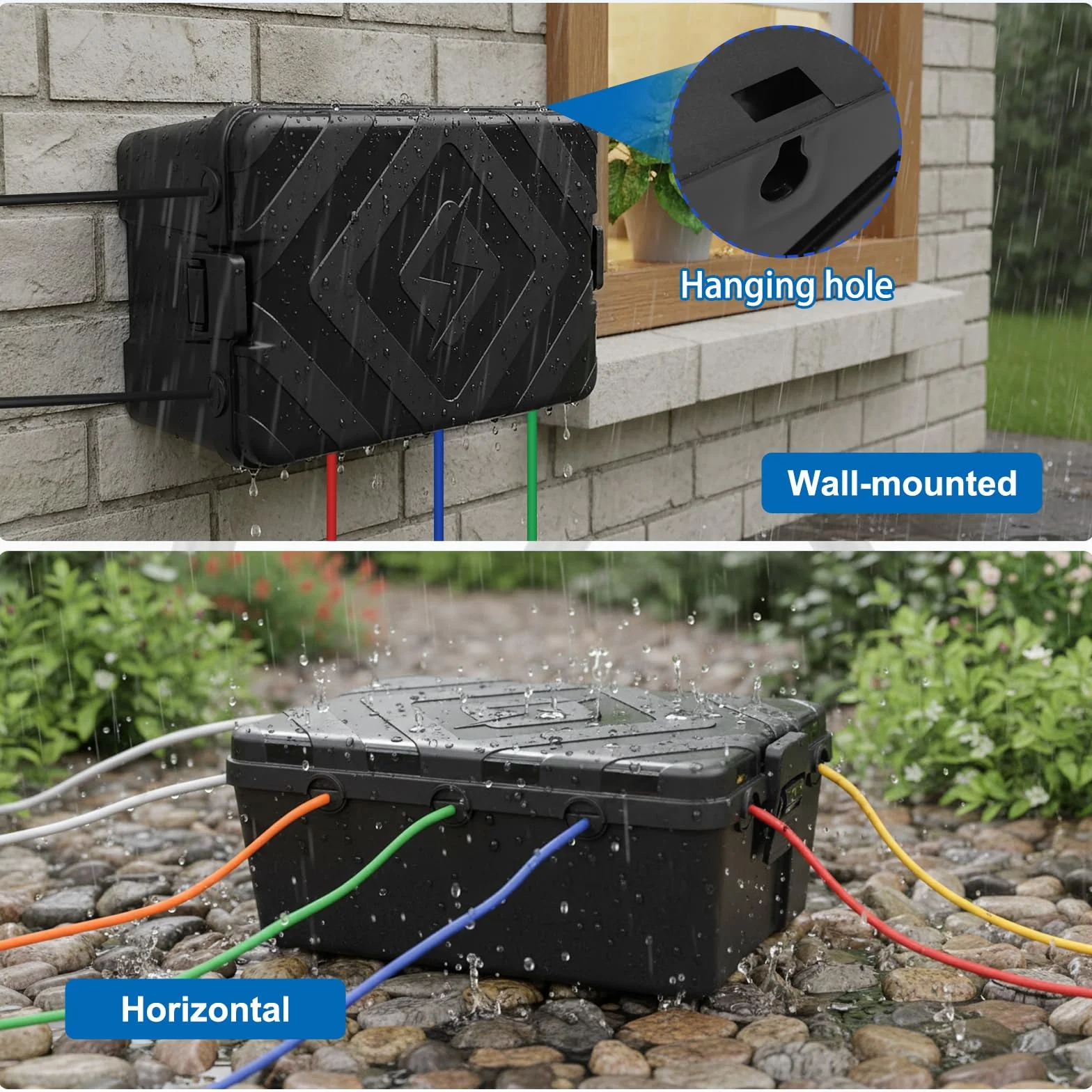 Boite Etanche Electrique Exterieur IP54 32x21x13cm Coffret Electrique Résistant aux Intempéries