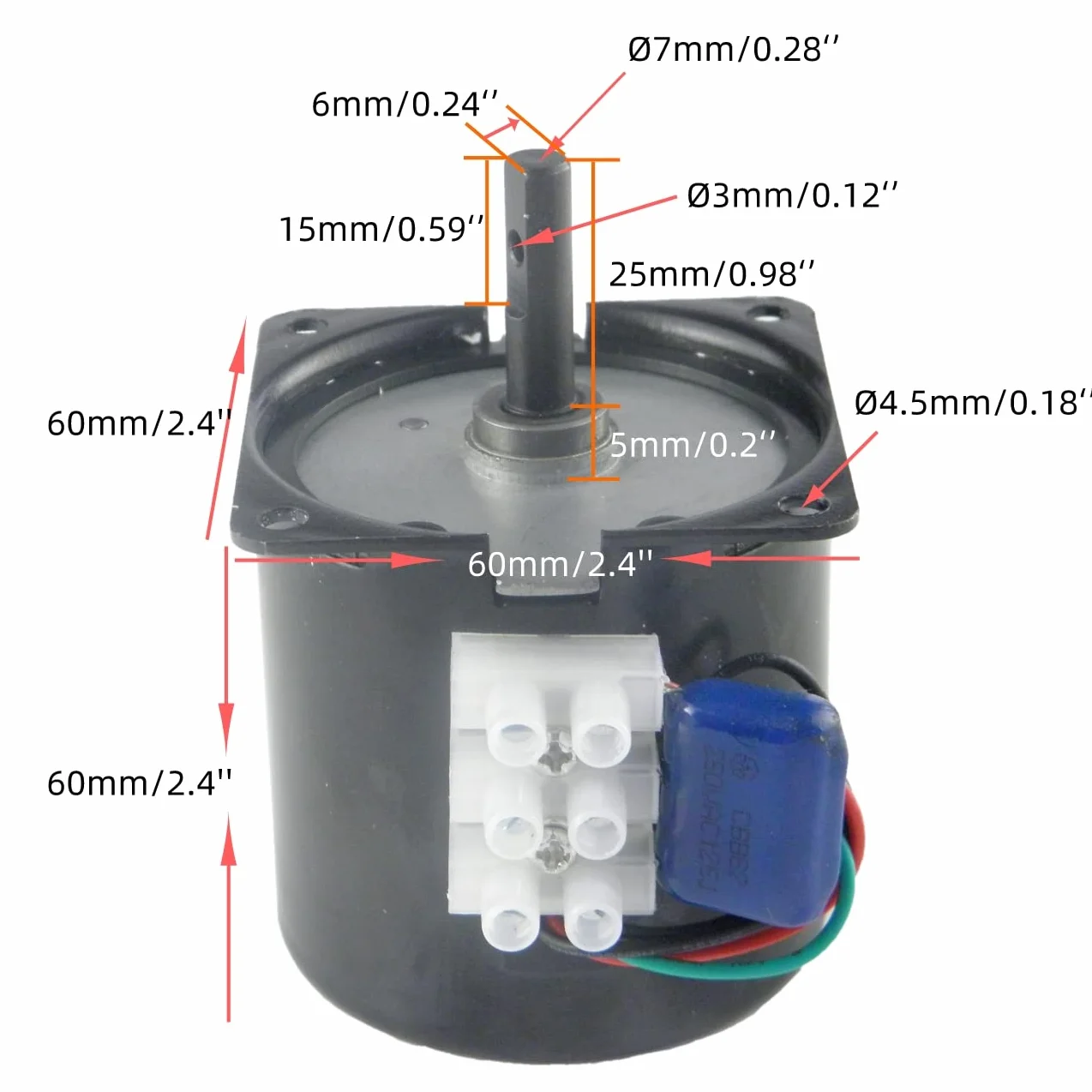 Moteur à engrenage synchrone CHANCS 60KTYZ 220V 30tr/min aimant permanent CW/CCW