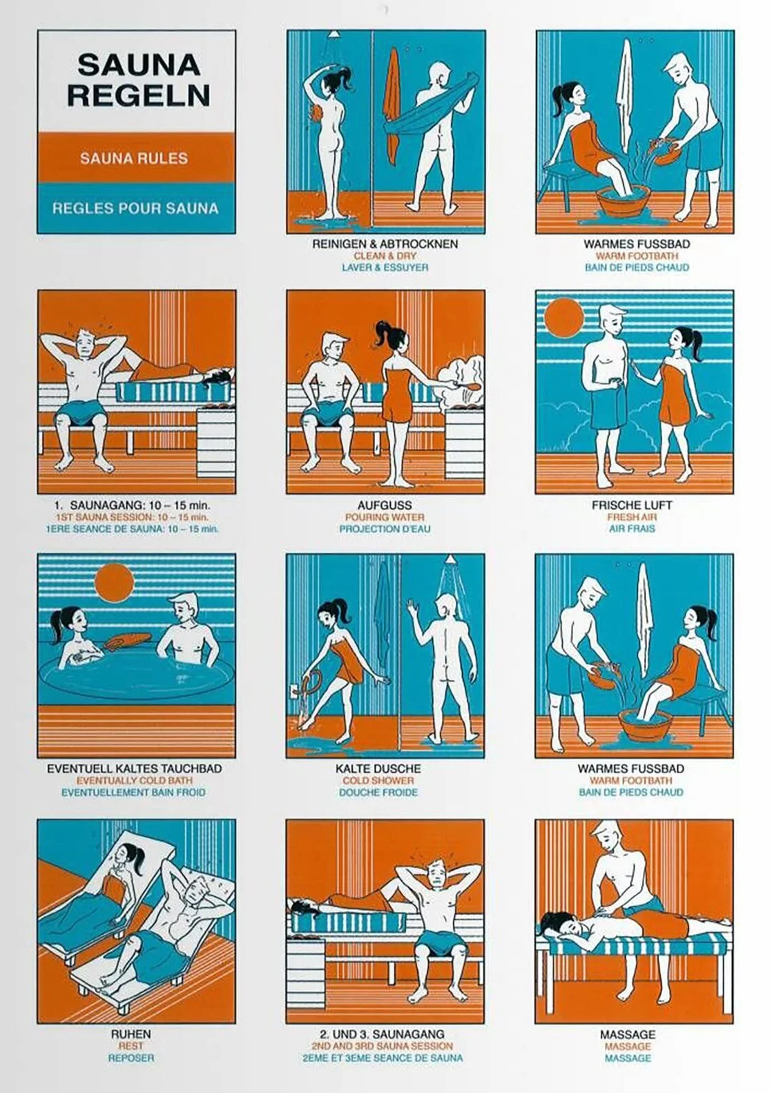 Saunify Lot de 5 seaux de sauna en pin avec insert en PVC, seau avec louche, sablier, thermo-hygromètre