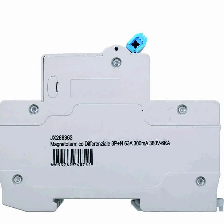 Interrupteur magnétothermique différentiel 3P+N 63A 300mA 380V-6KA 4 modules DIN