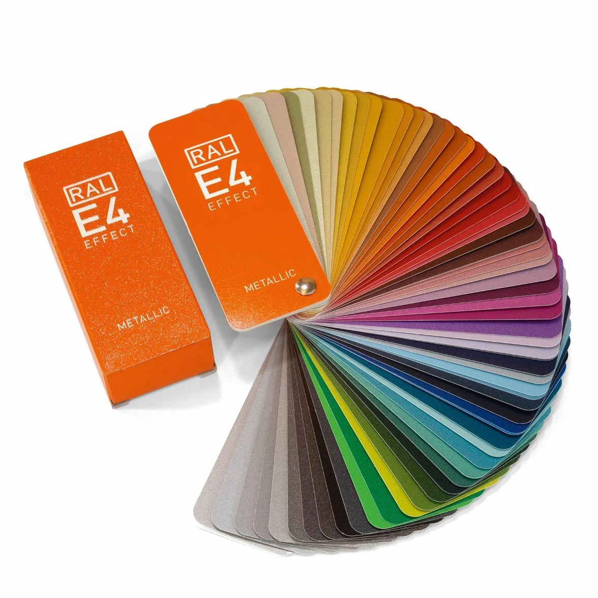 RAL E4 Nuancier de Couleur 70 Teintes Métalliques Échantillons Couleur Pleine Page Brillants