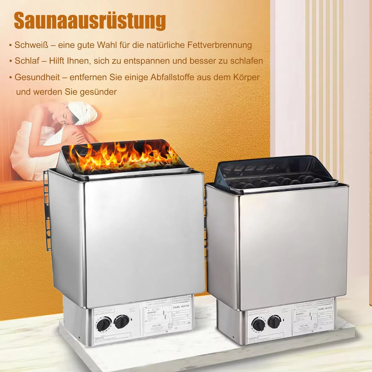 Chauffage électrique pour sauna 3,0 kW 220 V 3 m³