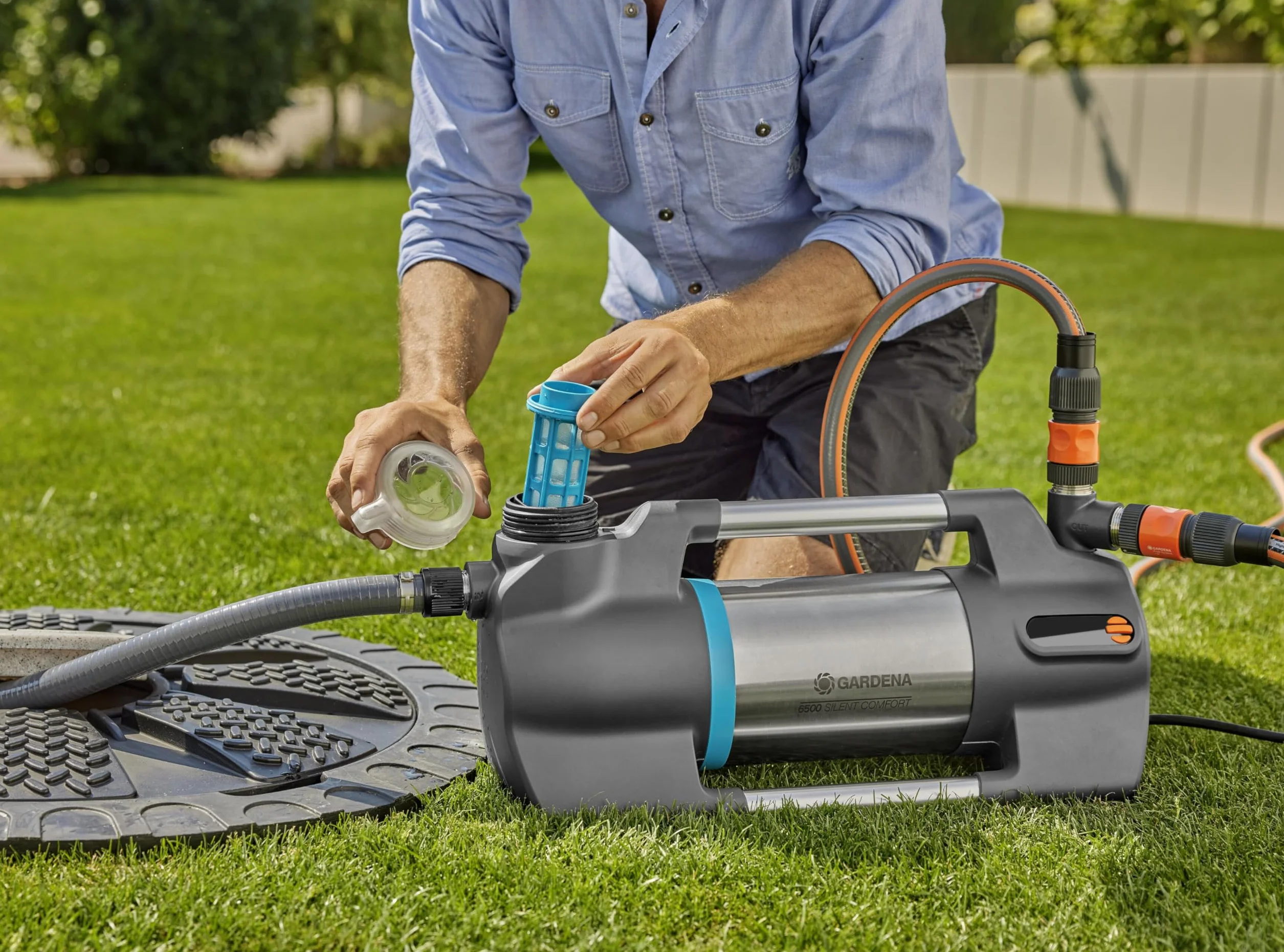 Gardena Pompe de jardin 6500 SilentComfort 6500 l/h acier inoxydable