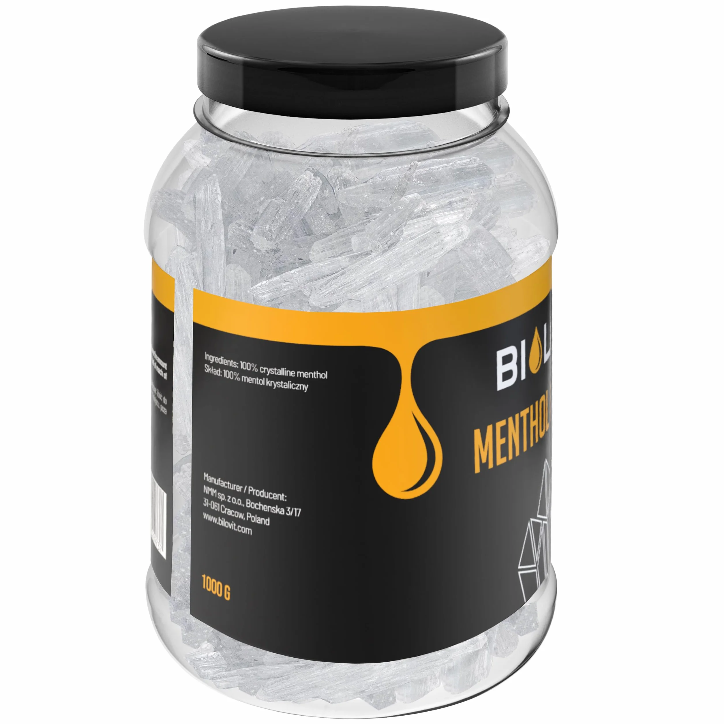 Bilovit Cristaux de menthol 1000 g 100% menthol cristallin pour sauna