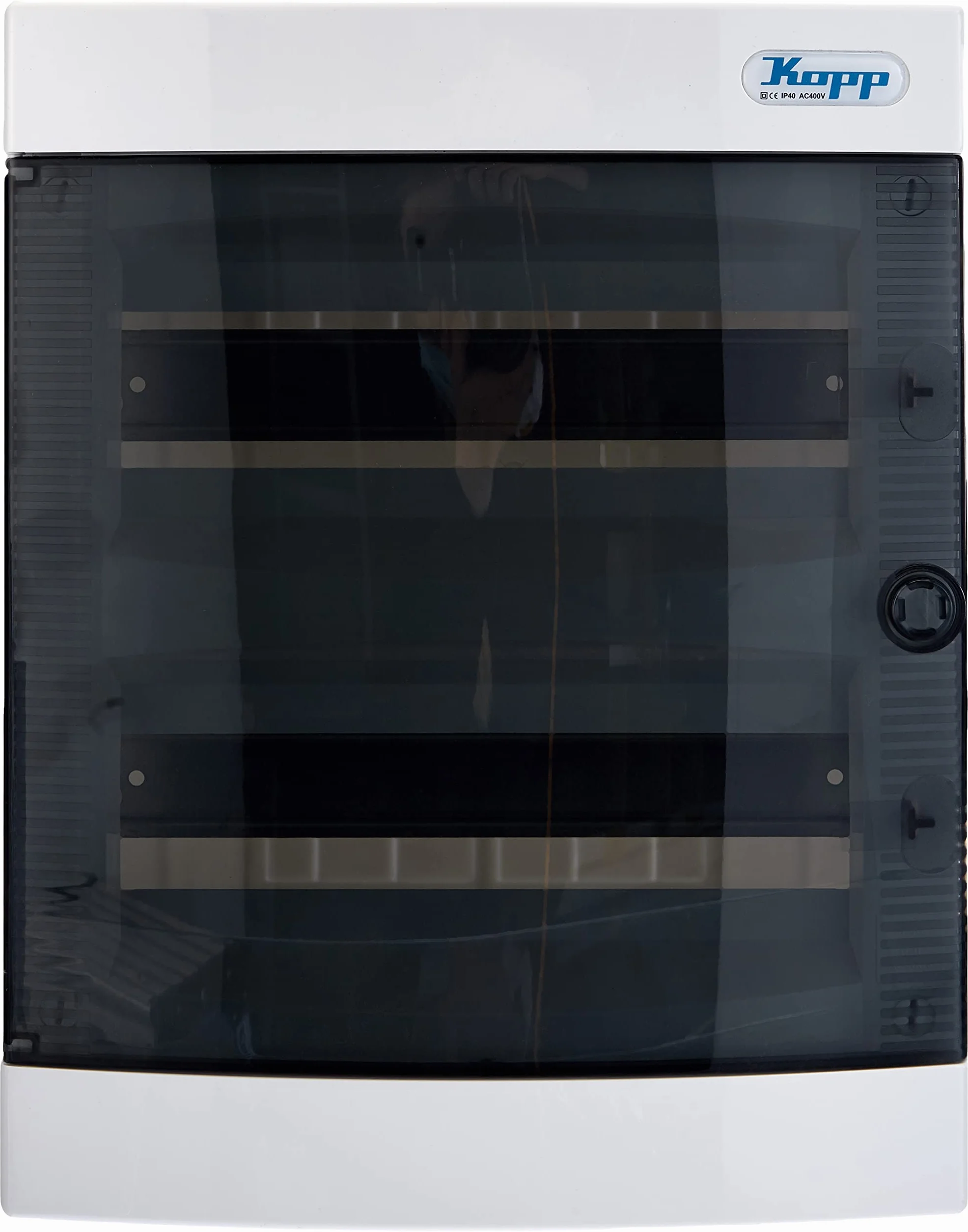 Kopp Boîte de Distribution en Surface 2 Niveaux 24 Pôles Gris Noir