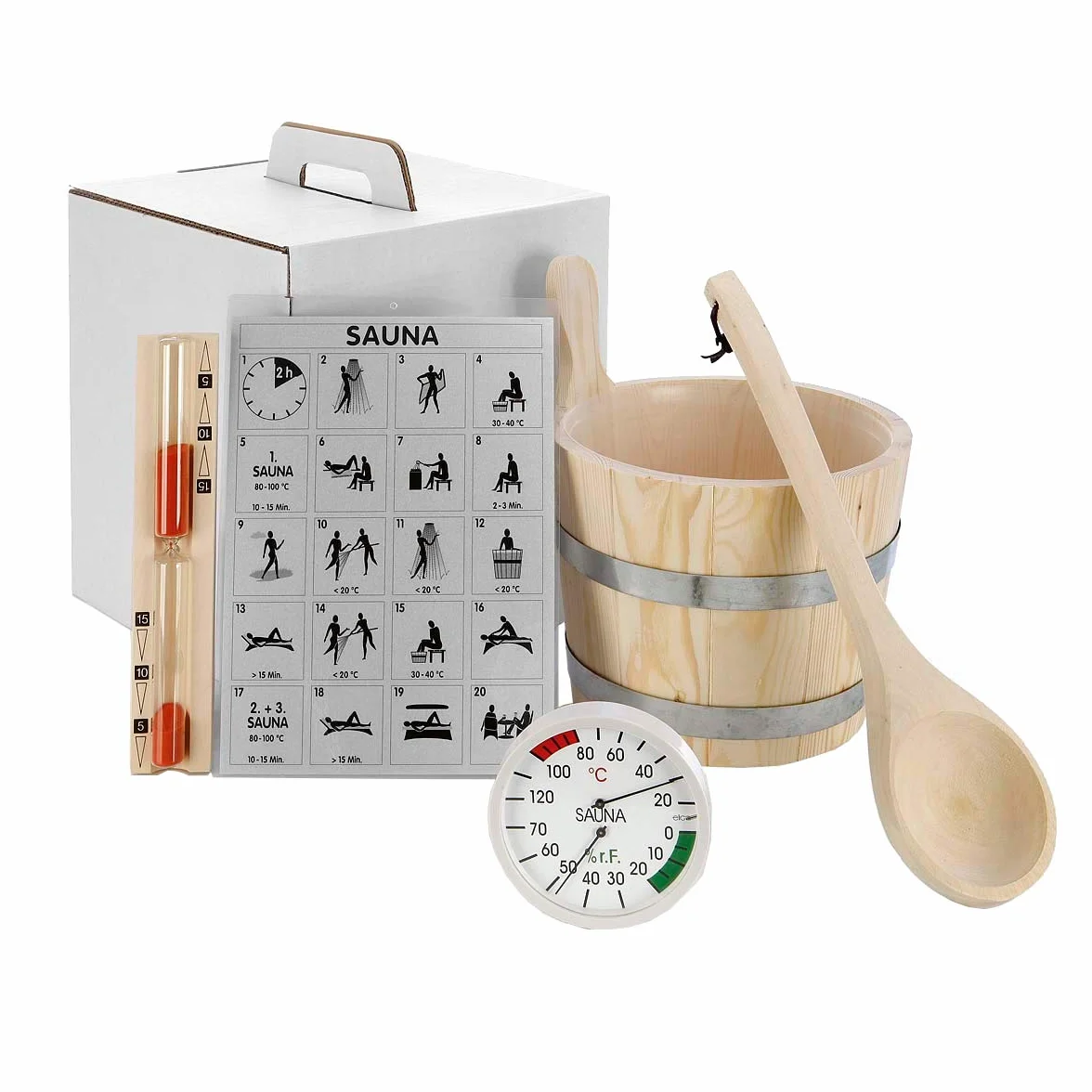 Eliga Set d'accessoires pour sauna 5 pièces
