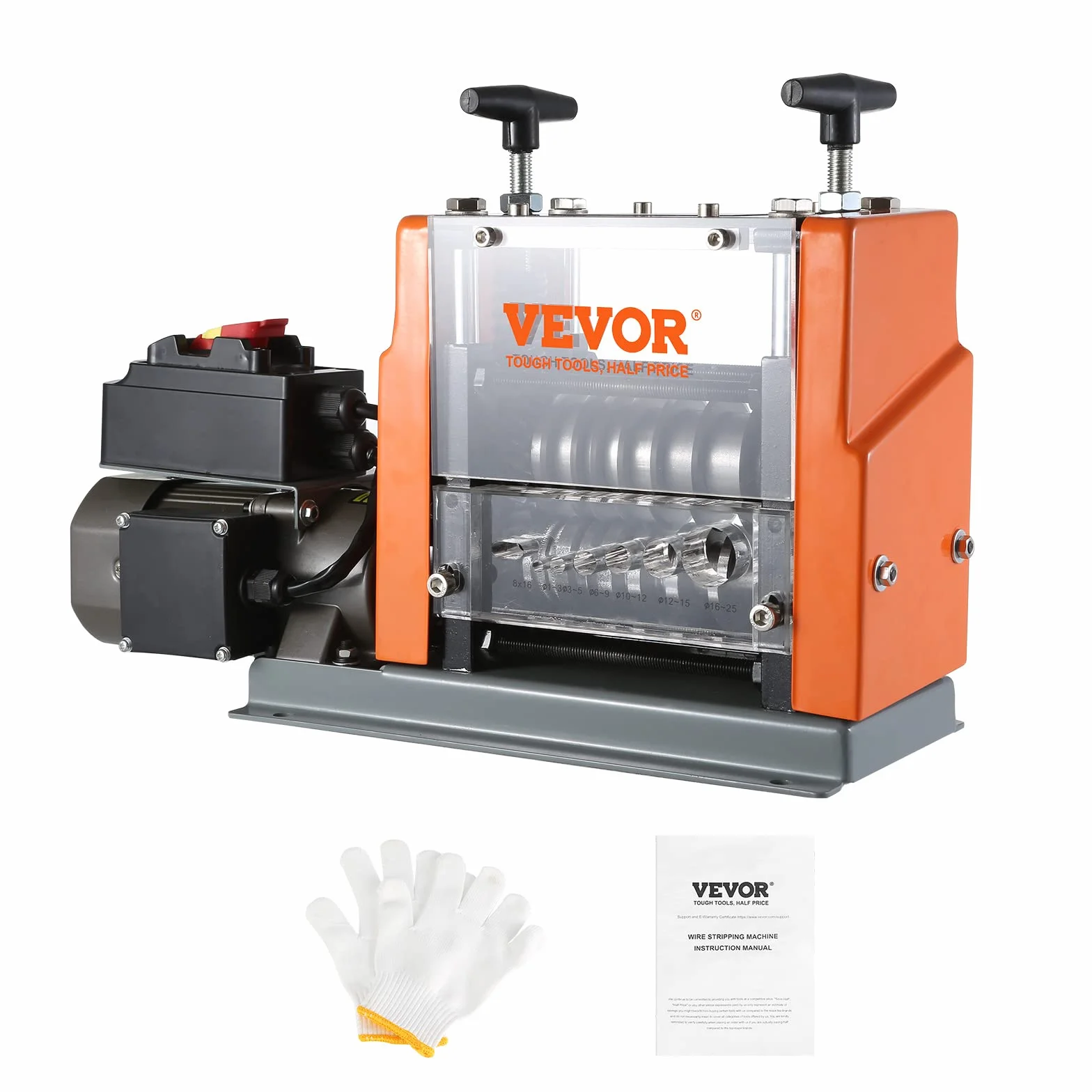 VEVOR Machine à Dénuder Électrique 1,5-25 mm 60 W Dénudeur Câble Auto Motorisé