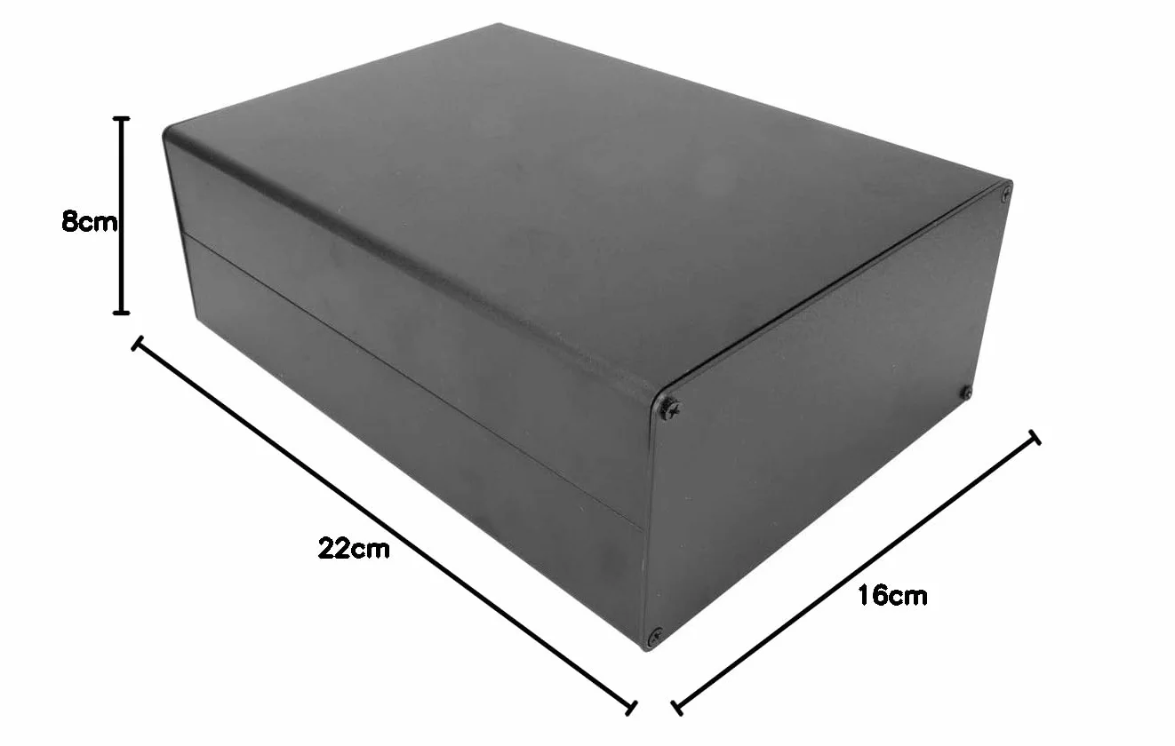 Boîte de Projet en Aluminium 80x160x220mm Boîtier de Câblage Électronique