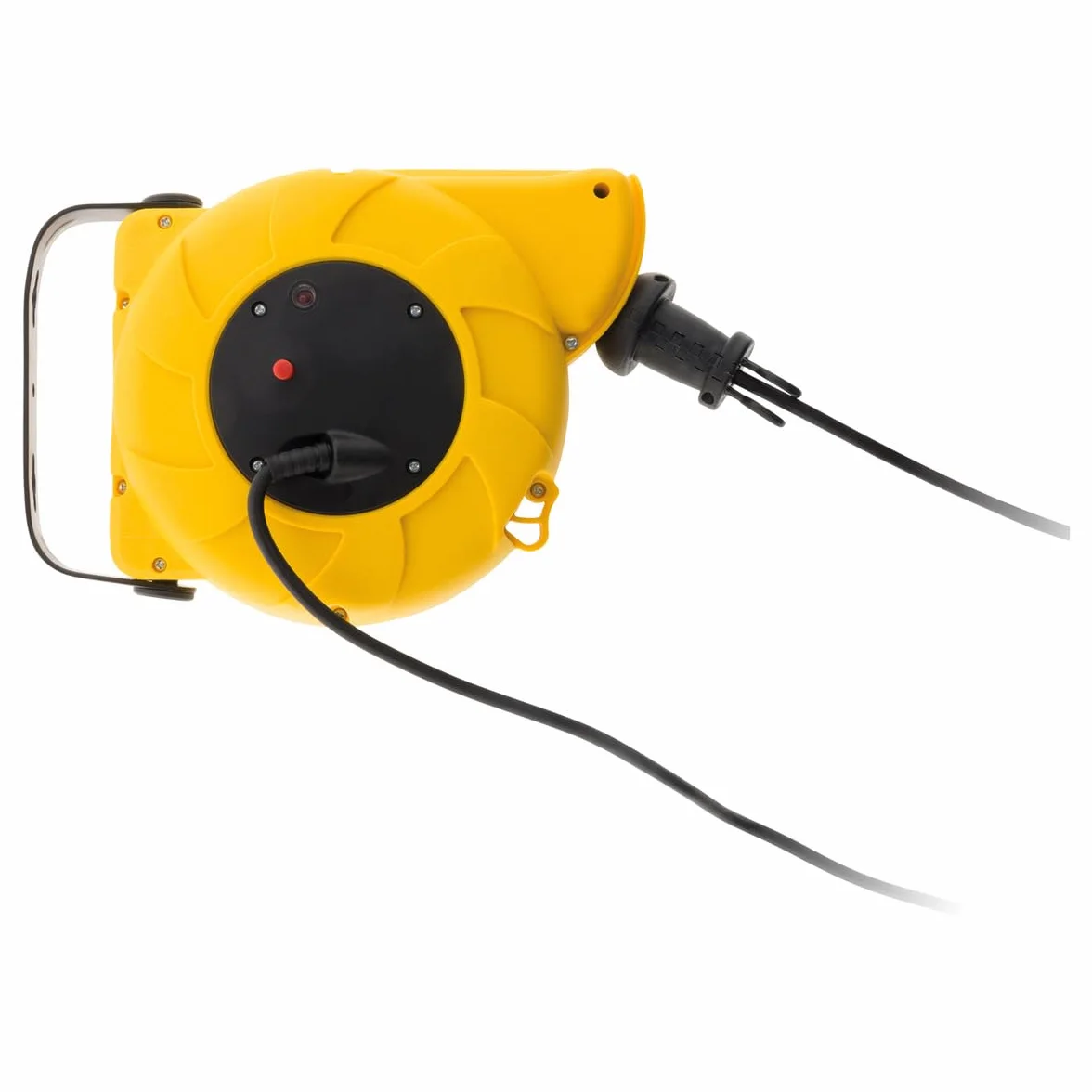 Zenitech Enrollador de Cable Eléctrico de Pared Schuko 11m HO5VV-F 3G1,5mm² 2300W Recogida Automática