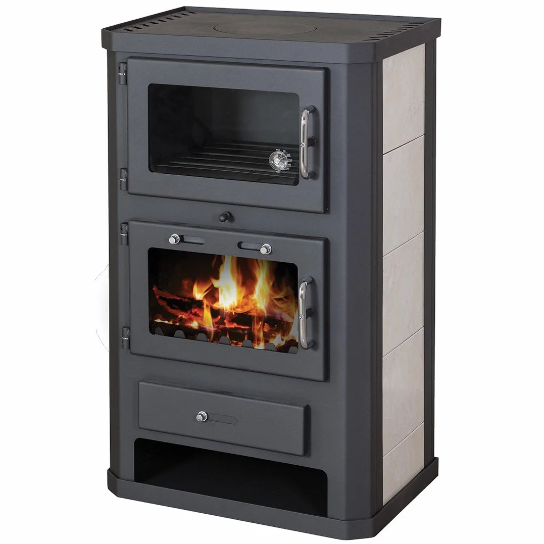 Poêle à bois four 11–15 kW cuisinière céramique Doublure arrière Conduit sortir