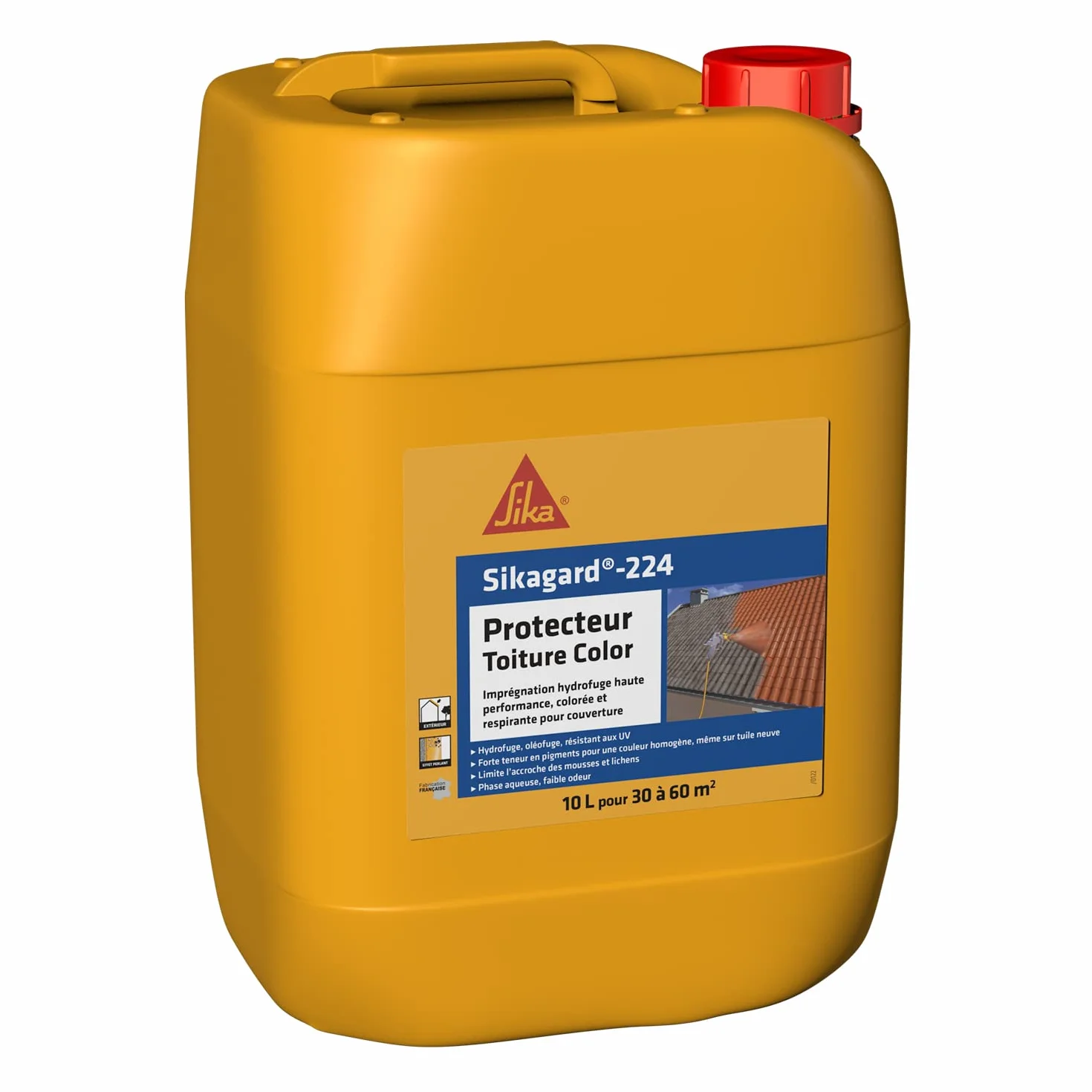 Sikagard 224 Protecteur Toiture Coloré Gris Ardoise 10L Imperméabilisant Hydrofuge Extérieur