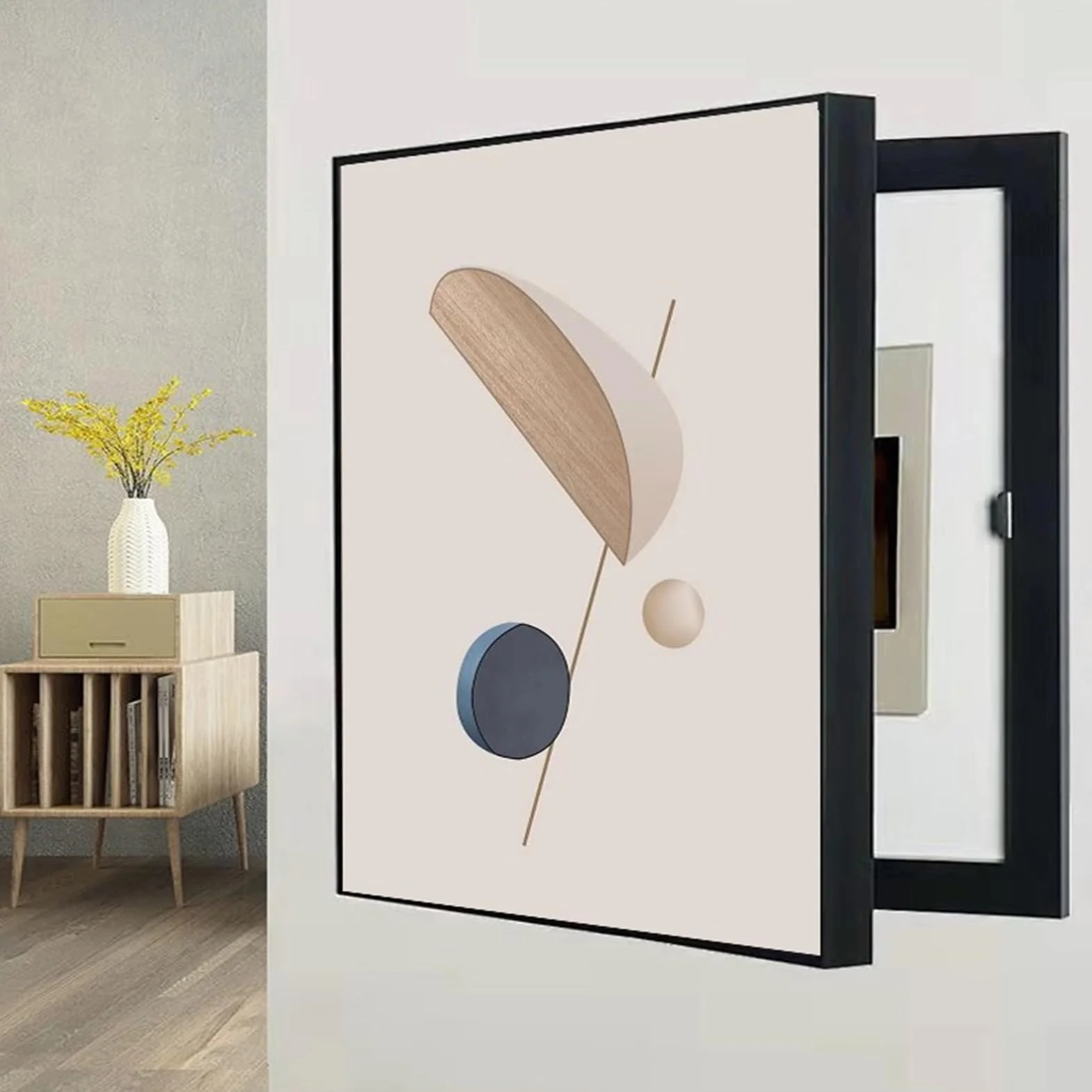 Cache Compteur Electrique Décoratif Tableau Electrique Art Mural 60x80cm