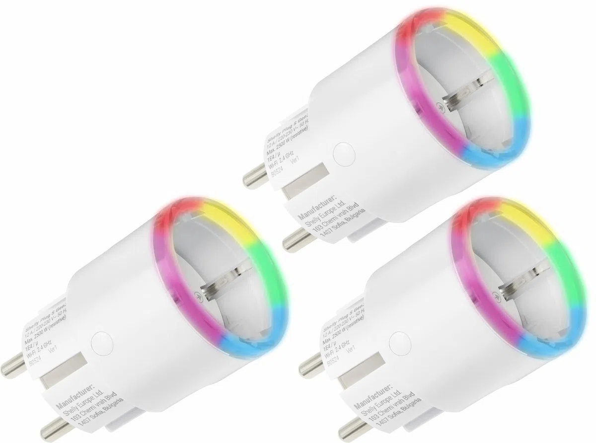 SHELLY Plug S Gen3 Wi-Fi Prise de courant Matter Blanc 3 pièces