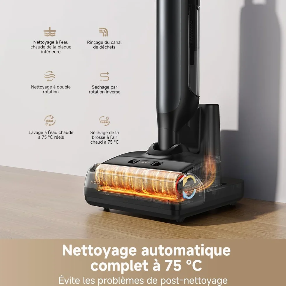 Mova M10 Aspirateur eau et poussière 18kPa 0,9 kg 180° 90° anti-anchevêtrement