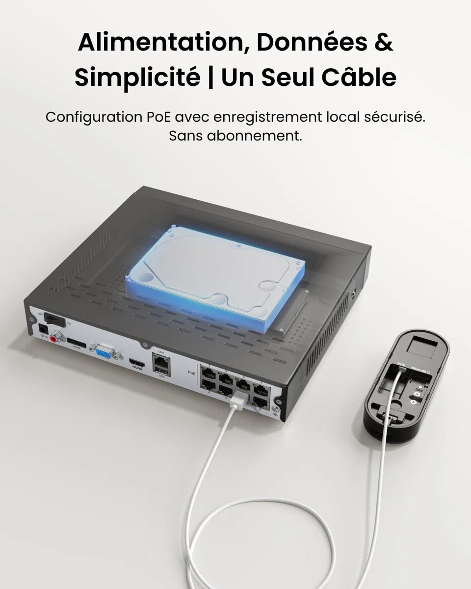 Reolink Sonnette Vidéo PoE 5MP Caméra Extérieur Vue Diagonale 180° Audio Bidirectionnel Détection de Personne Étanche Compatible NVR