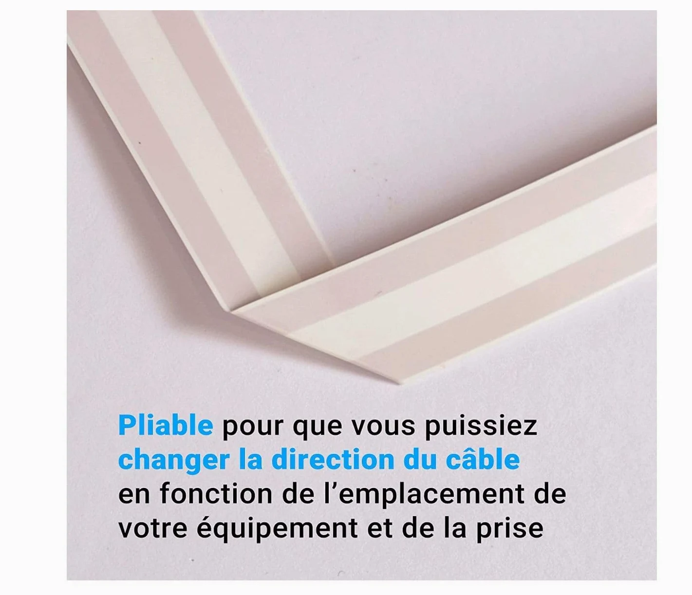 Câble électrique invisible ultra plat 5M 230V/16A 3 lignes