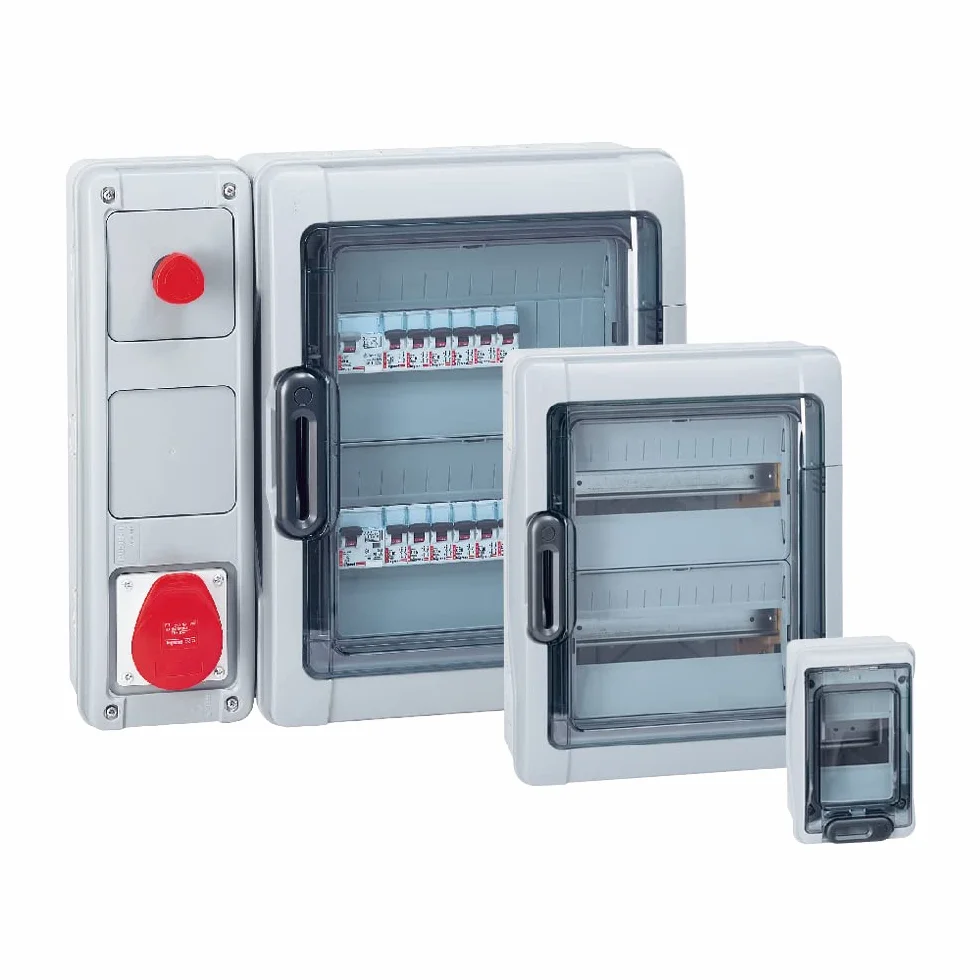 Legrand Plexo Boîte à fusibles en saillie IP65 IK09 1 rangée 12 modules 282 x 340 x 141 mm