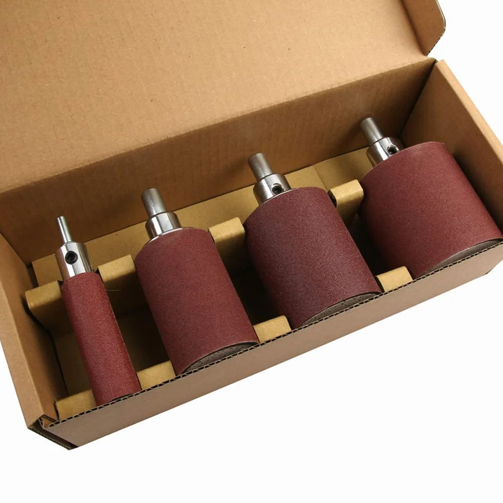 Lot de 4 cylindres de ponçage pour perceuse O'SKOOL